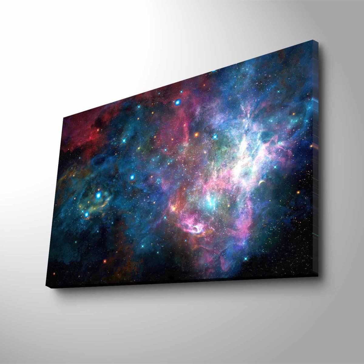 Obraz s LED osvetlením FAREBNÁ GALAXIA 45 x 70 cm 1