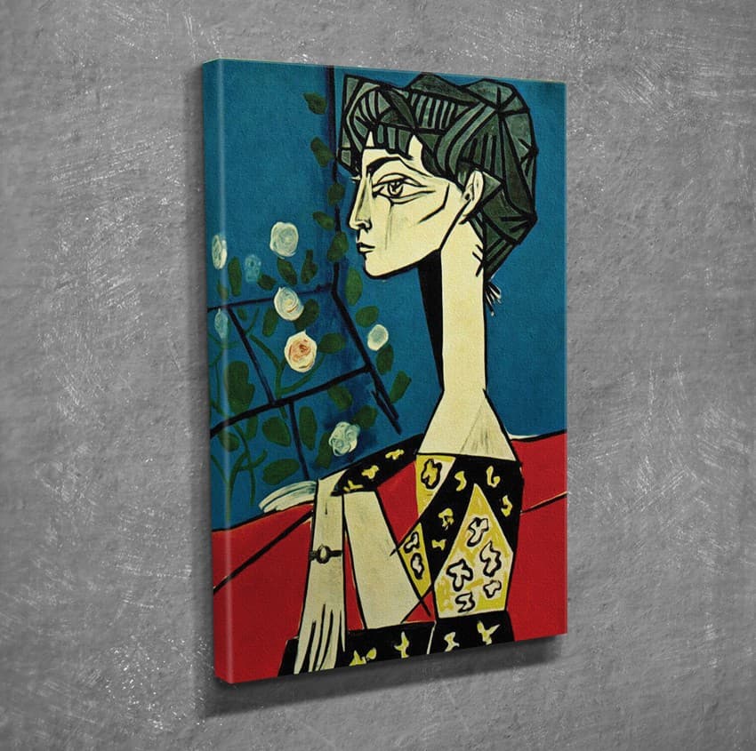 Obraz Jacqueline with Flowers 30x40 cm červená/modrá 1