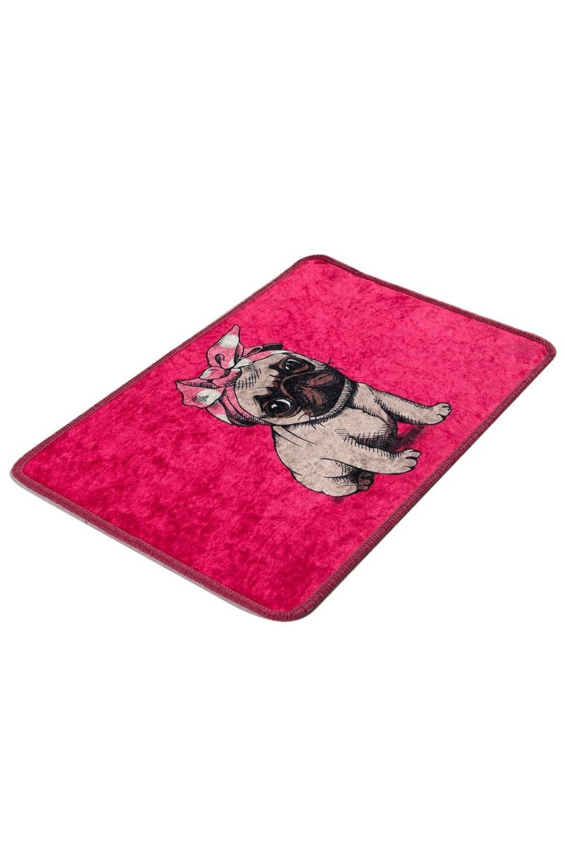 Kúpeľňová predložka Pug DJT 40x60 ružová 1