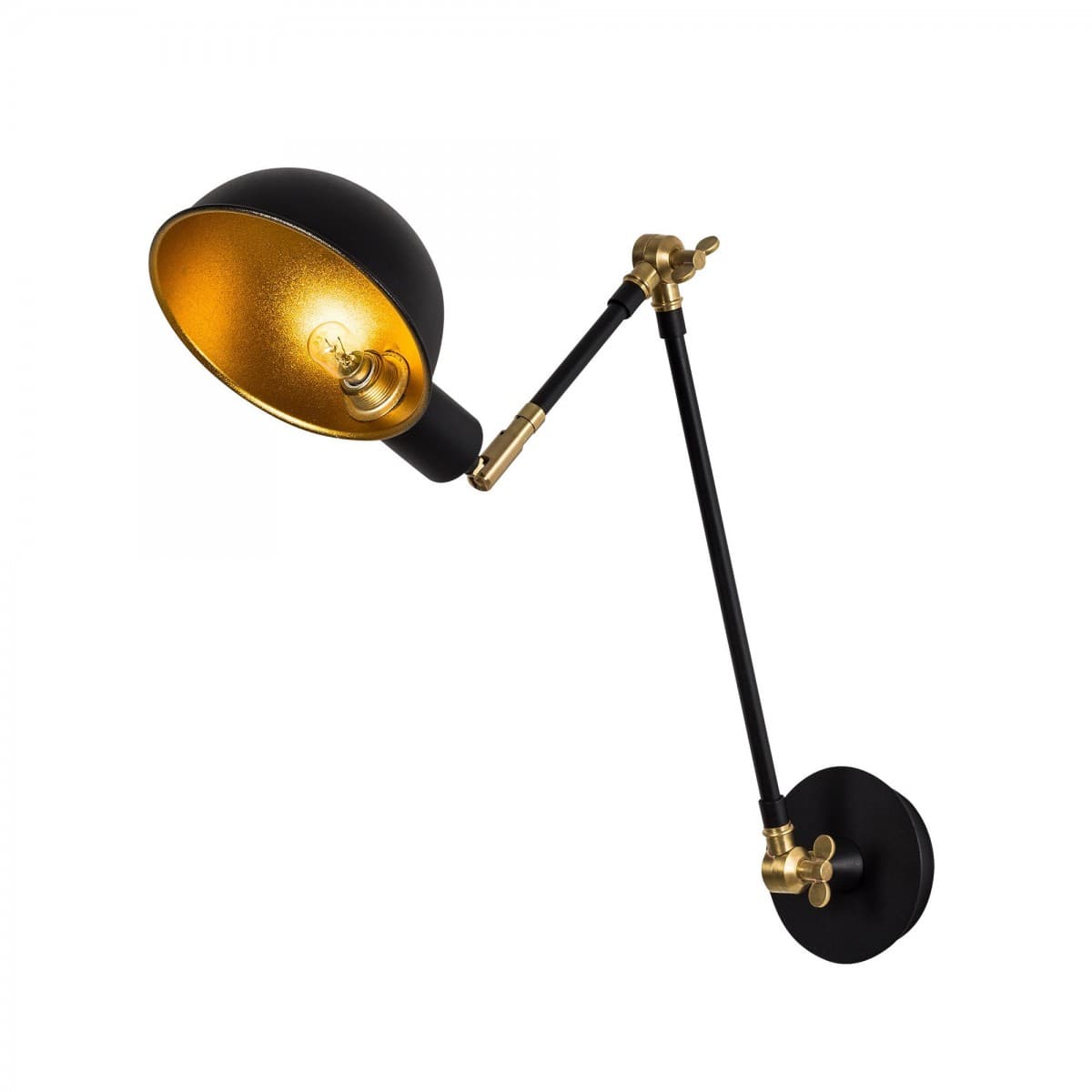 Nástenná lampa Sivani čierna/zlatá 1
