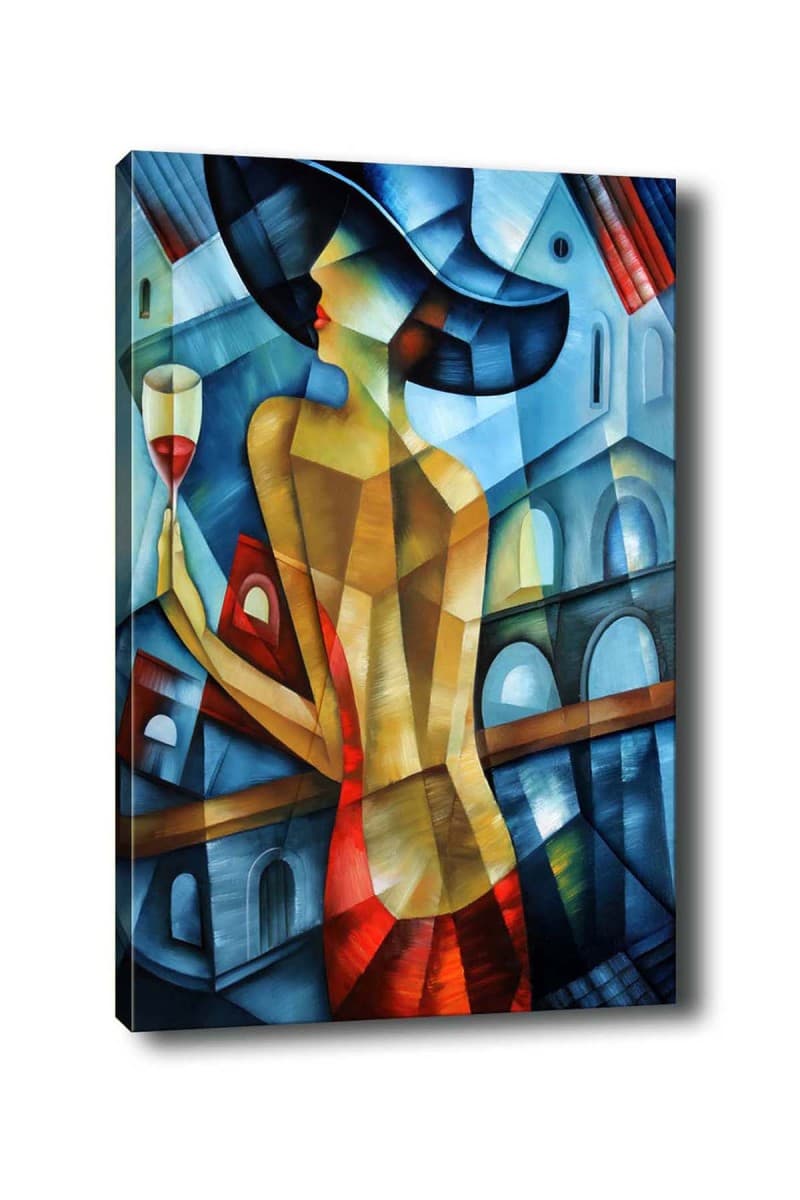Obraz na plátne Cubism lady 50x70 cm 1