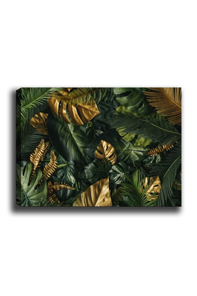Obraz GREEN AND GOLD LEAVES 70 x 100 cm 1