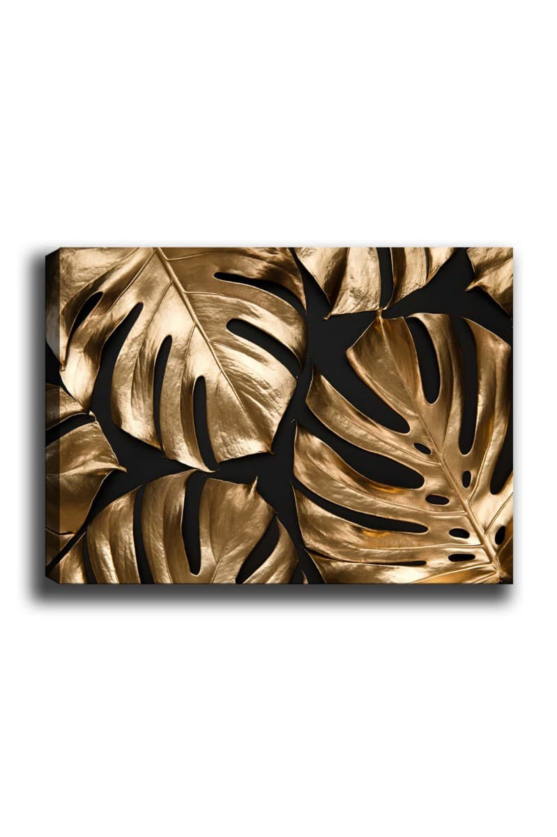 Obraz GOLDEN MONSTERA 70 x 100 cm 1