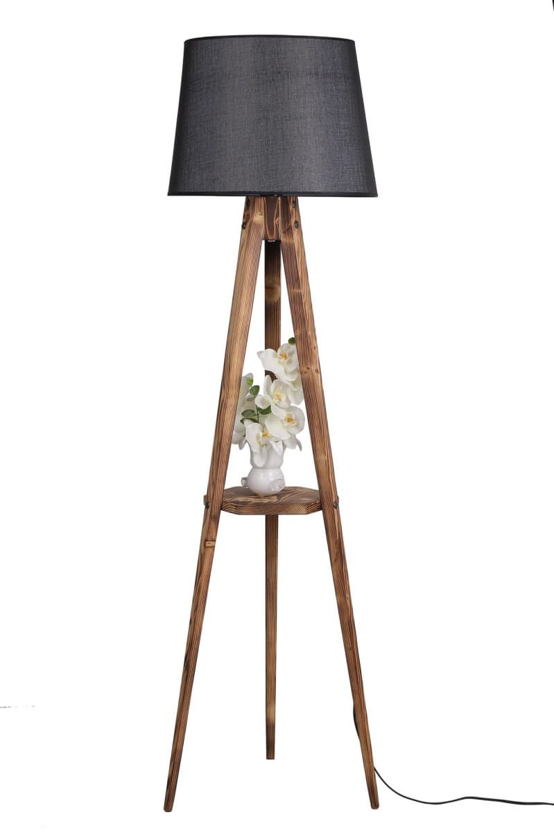 Stojacia lampa Sehbali V 160 cm hnedá/čierna 1