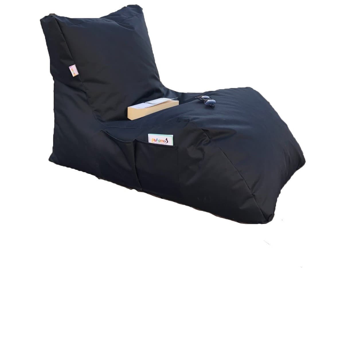 Sedací vak v tvare ležadla Daybed čierny 1