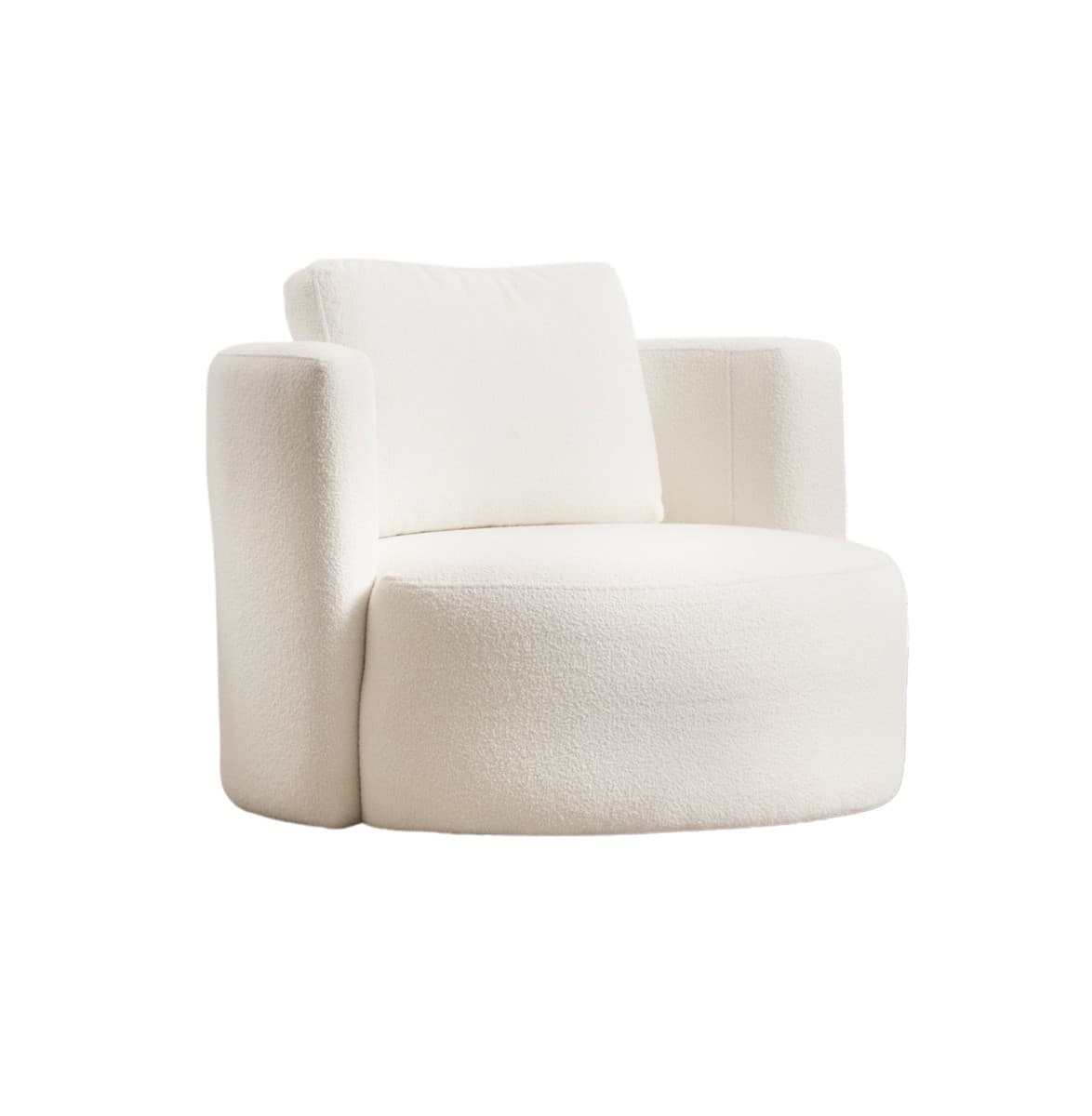 Dizajnové kreslo Asos bouclé krémové 1