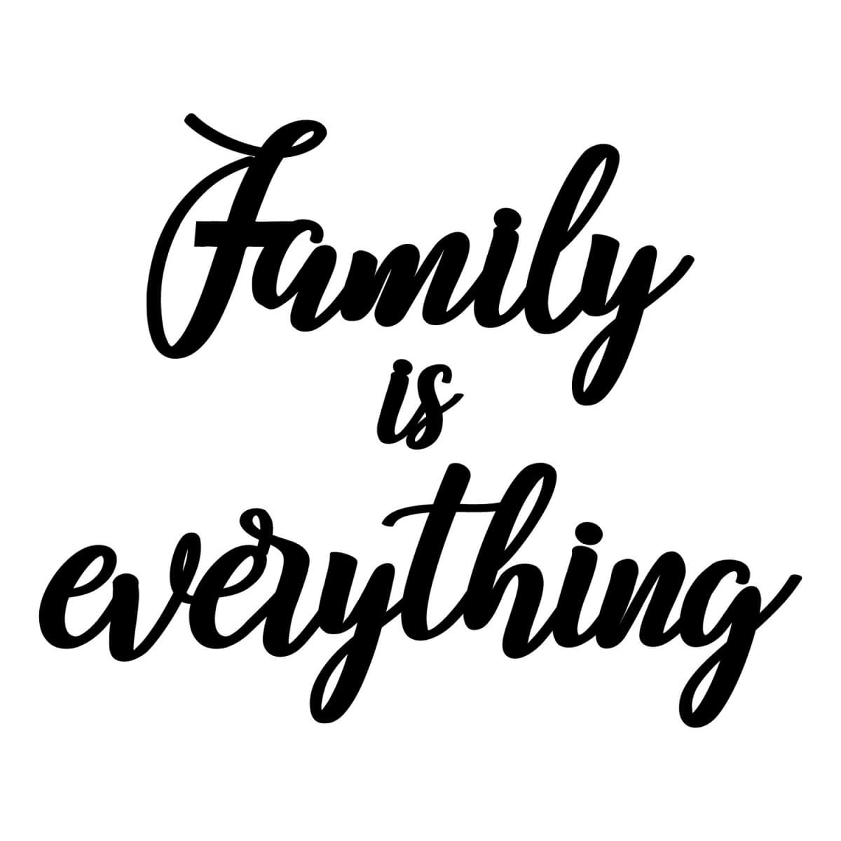 Nástenná drevená dekorácia FAMILY čierna 1