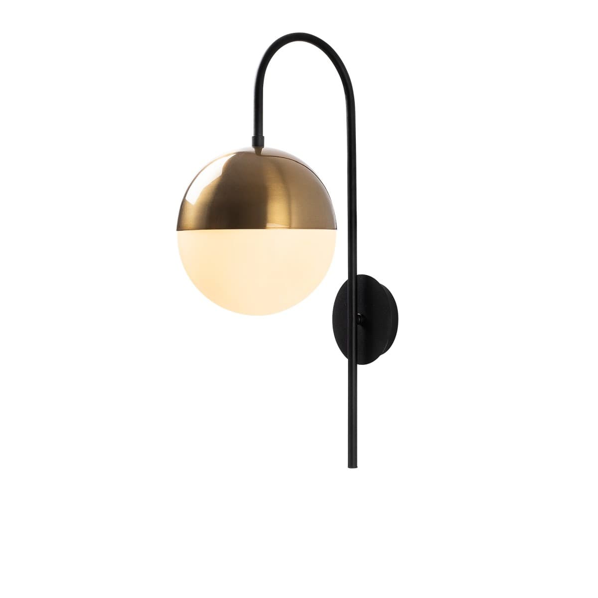 Nástenná lampa Bastos čierna/mosadz