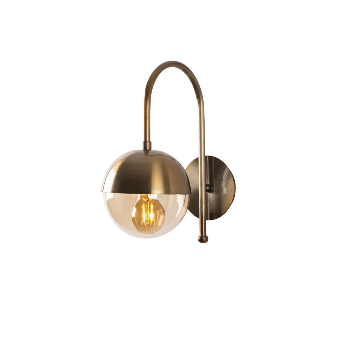 Nástenná lampa Karsor mosadz/číra 1