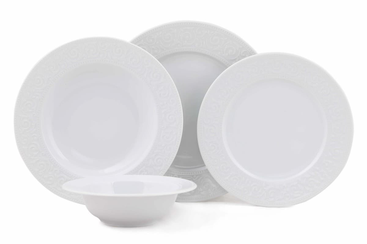Porcelánová jedálenská súprava 24 ks ALC biela 1