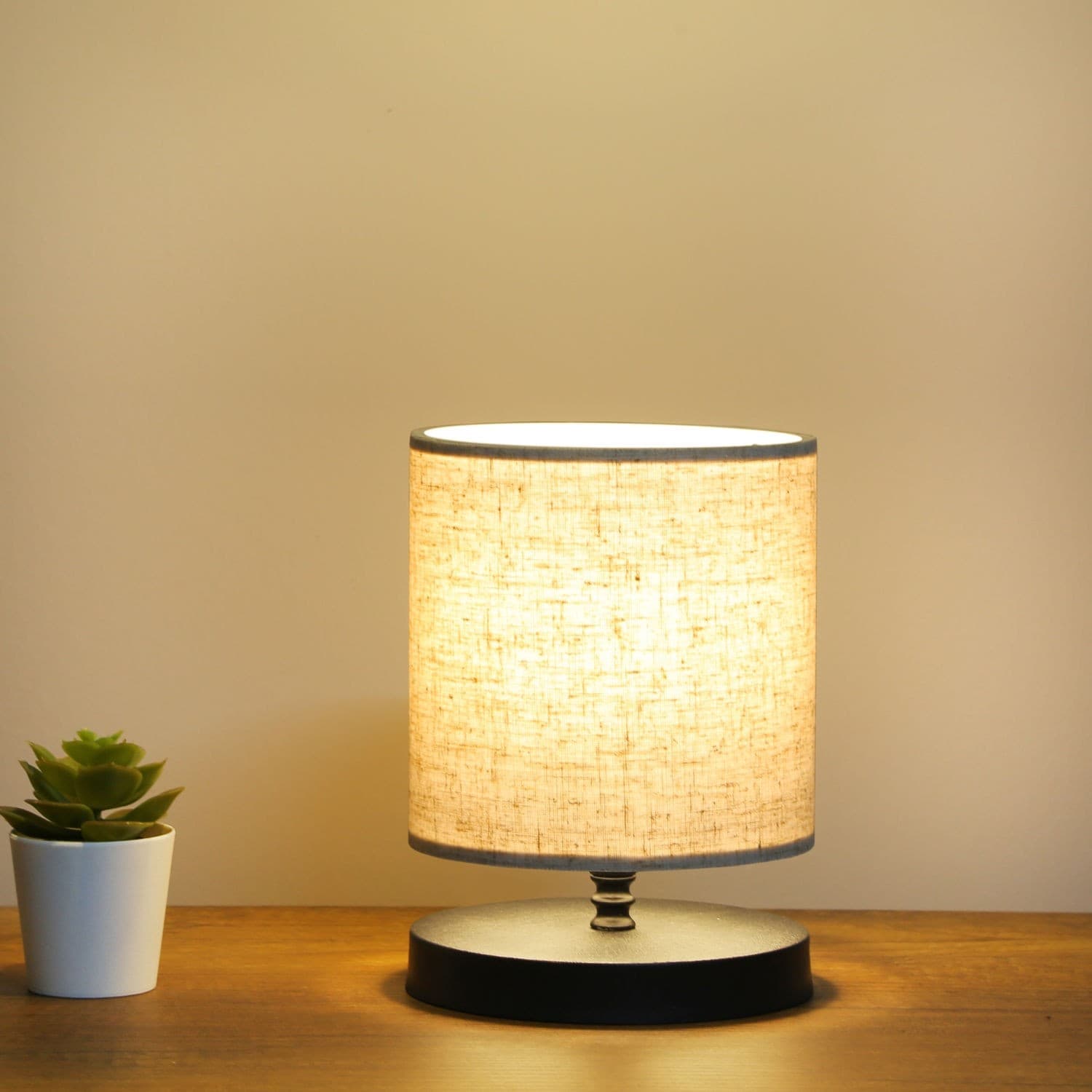 Stolná lampa Elena čierna/krémová