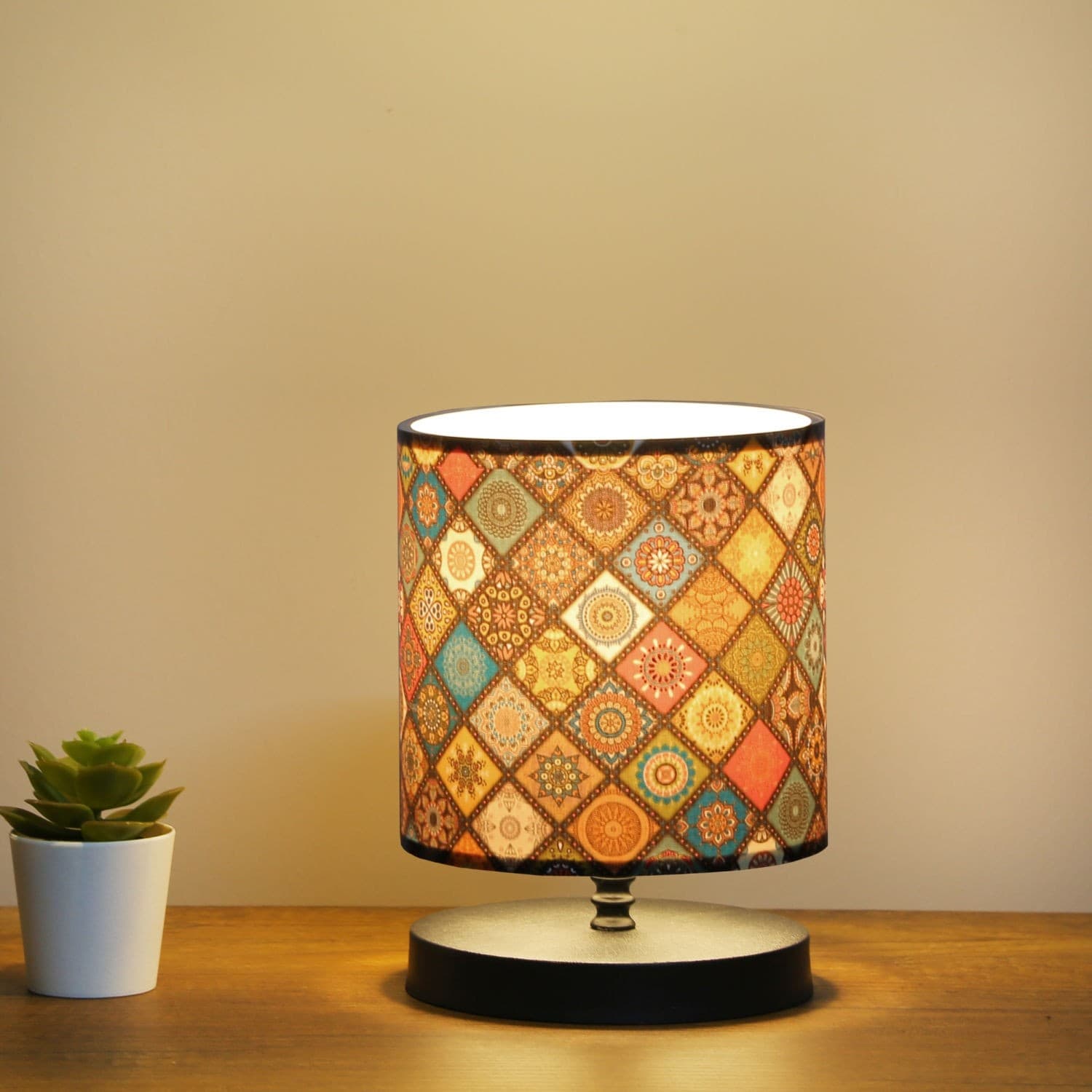 Stolná lampa Elena čierna/viacfarebná 1