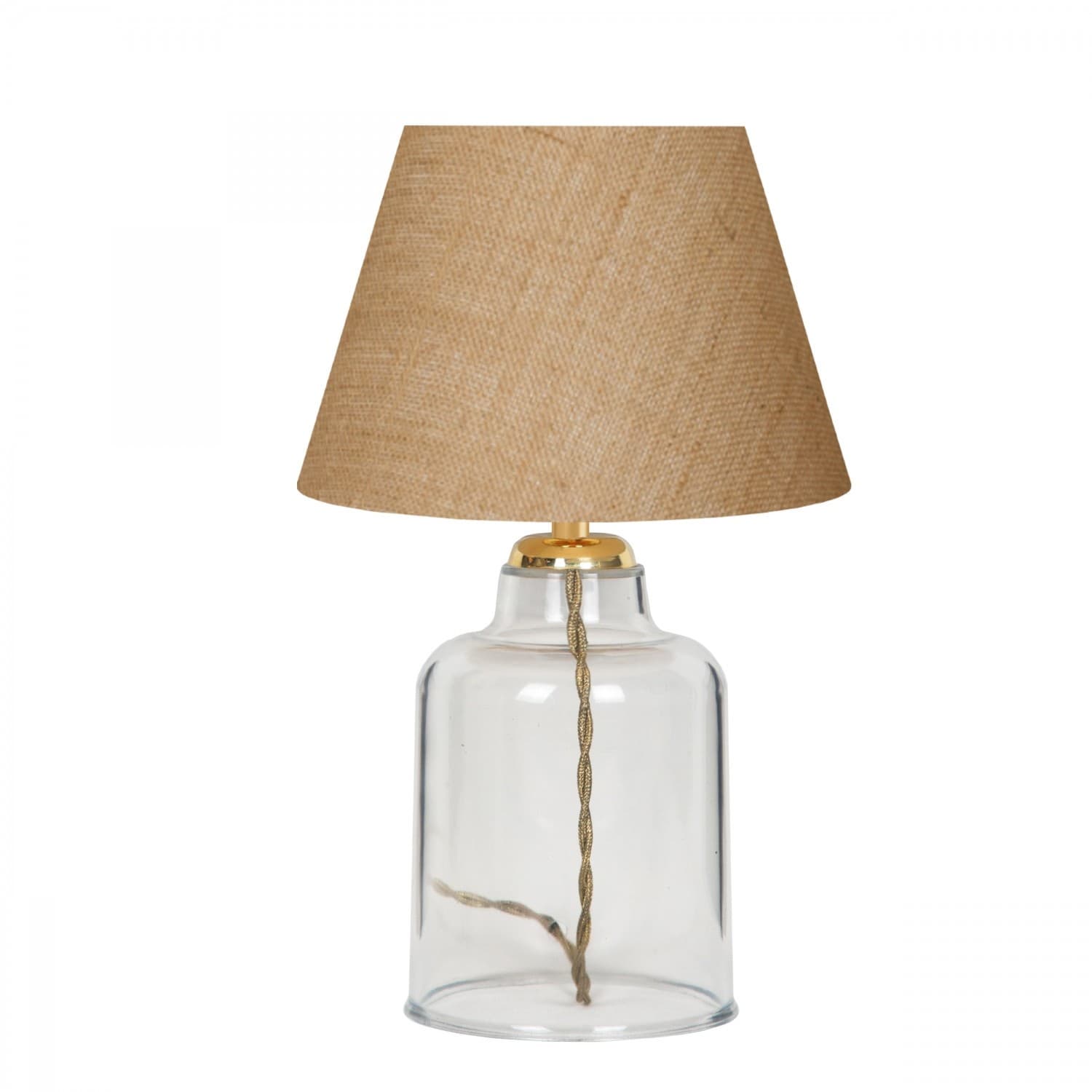 Stolná lampa Glastor krémová 1