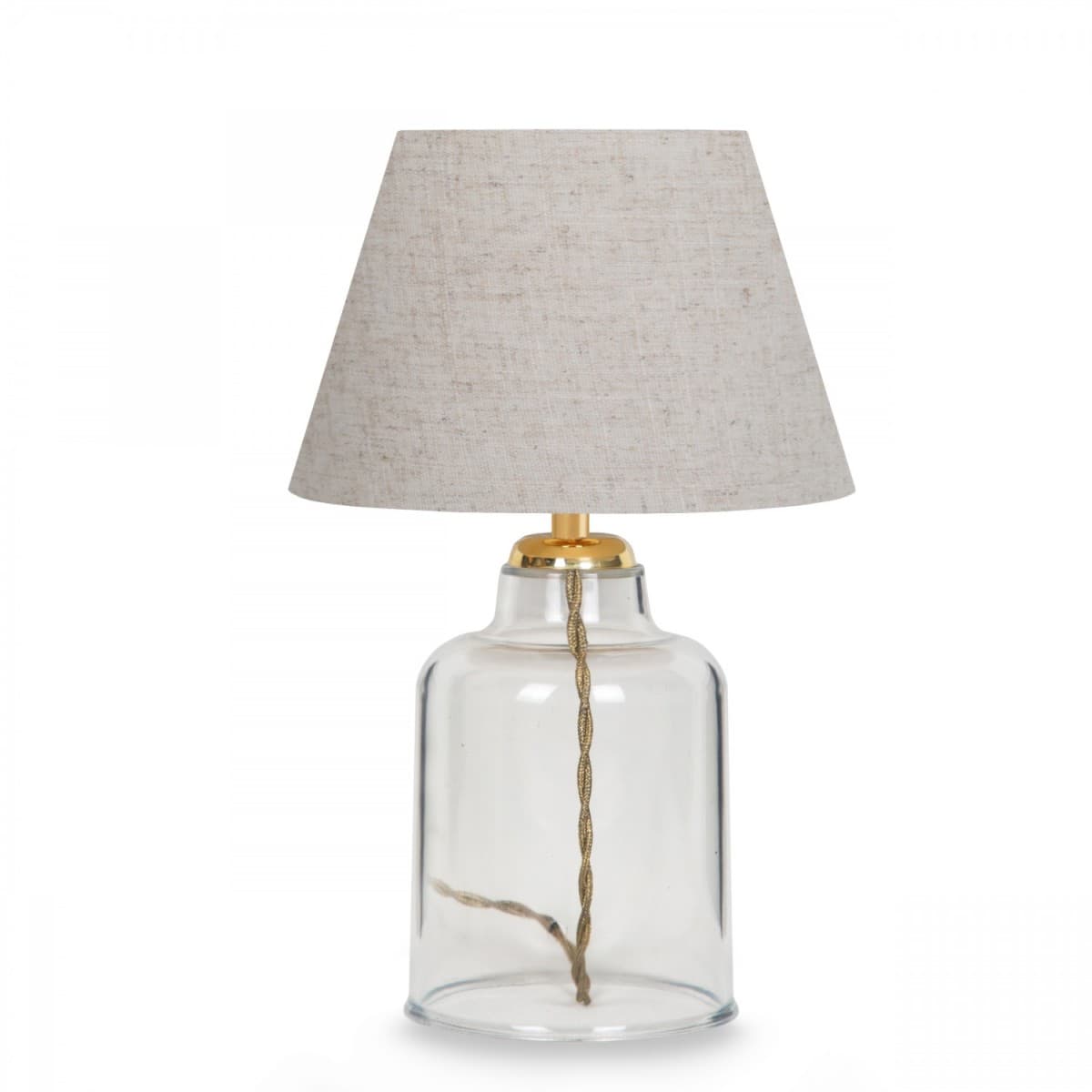 Stolná lampa Glastor 30 cm béžová