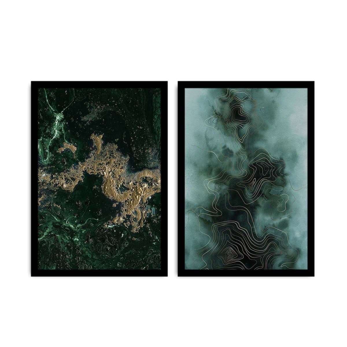 Súprava nástenných obrazov Colops 36x51 cm 2 ks zelená 1