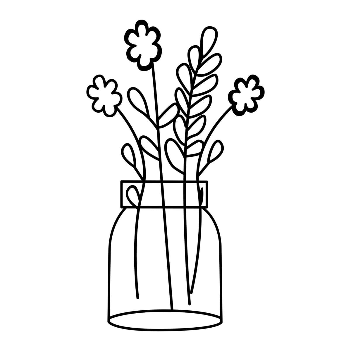 Nástenná kovová dekorácia FLOWER III čierna