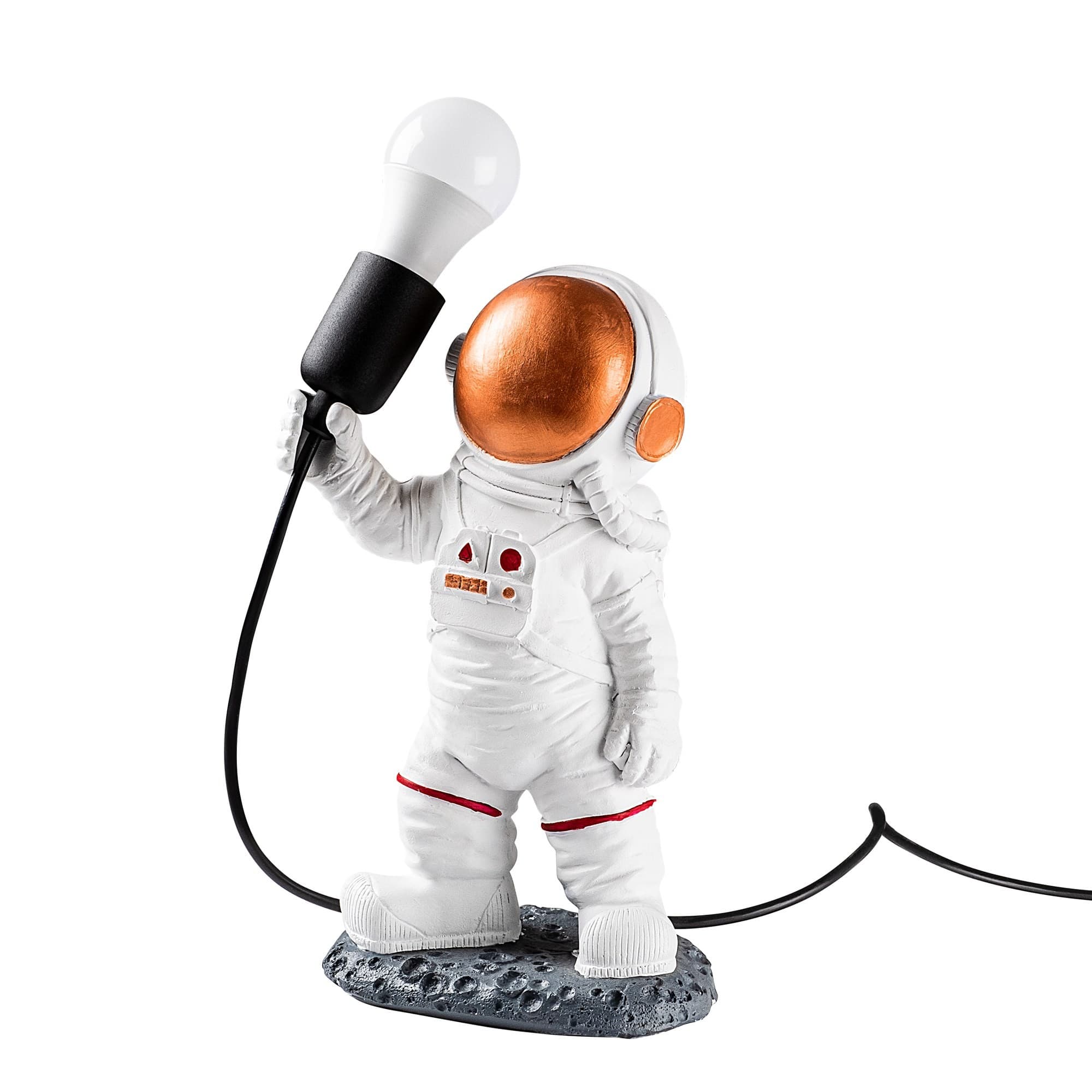 Stolná lampa Astronaut bronzová/biela 1
