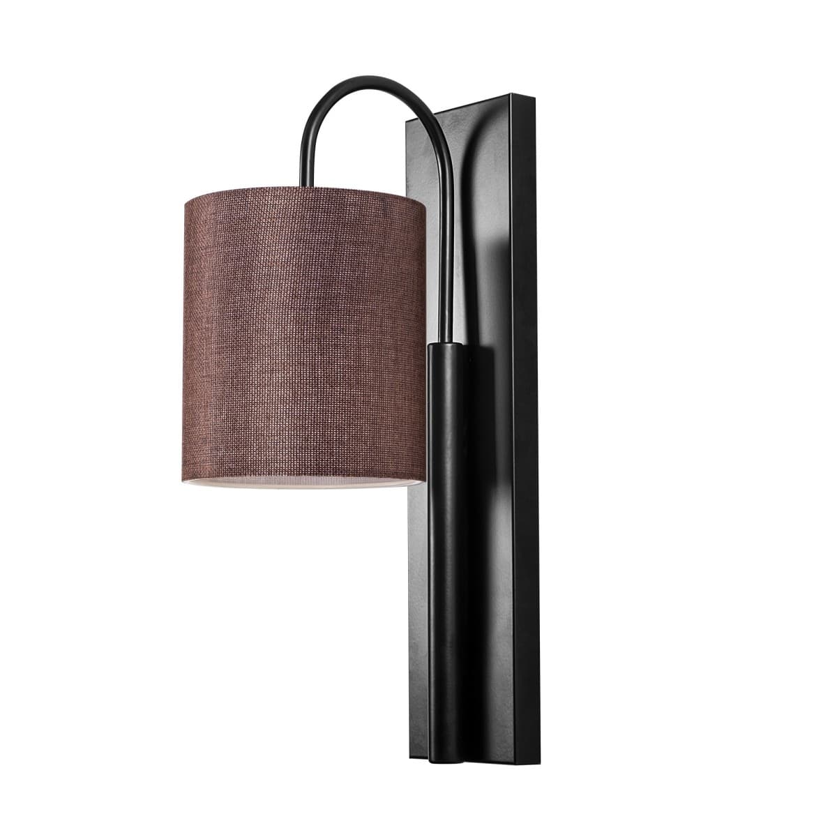 Nástenná lampa Baston II čierna/hnedá