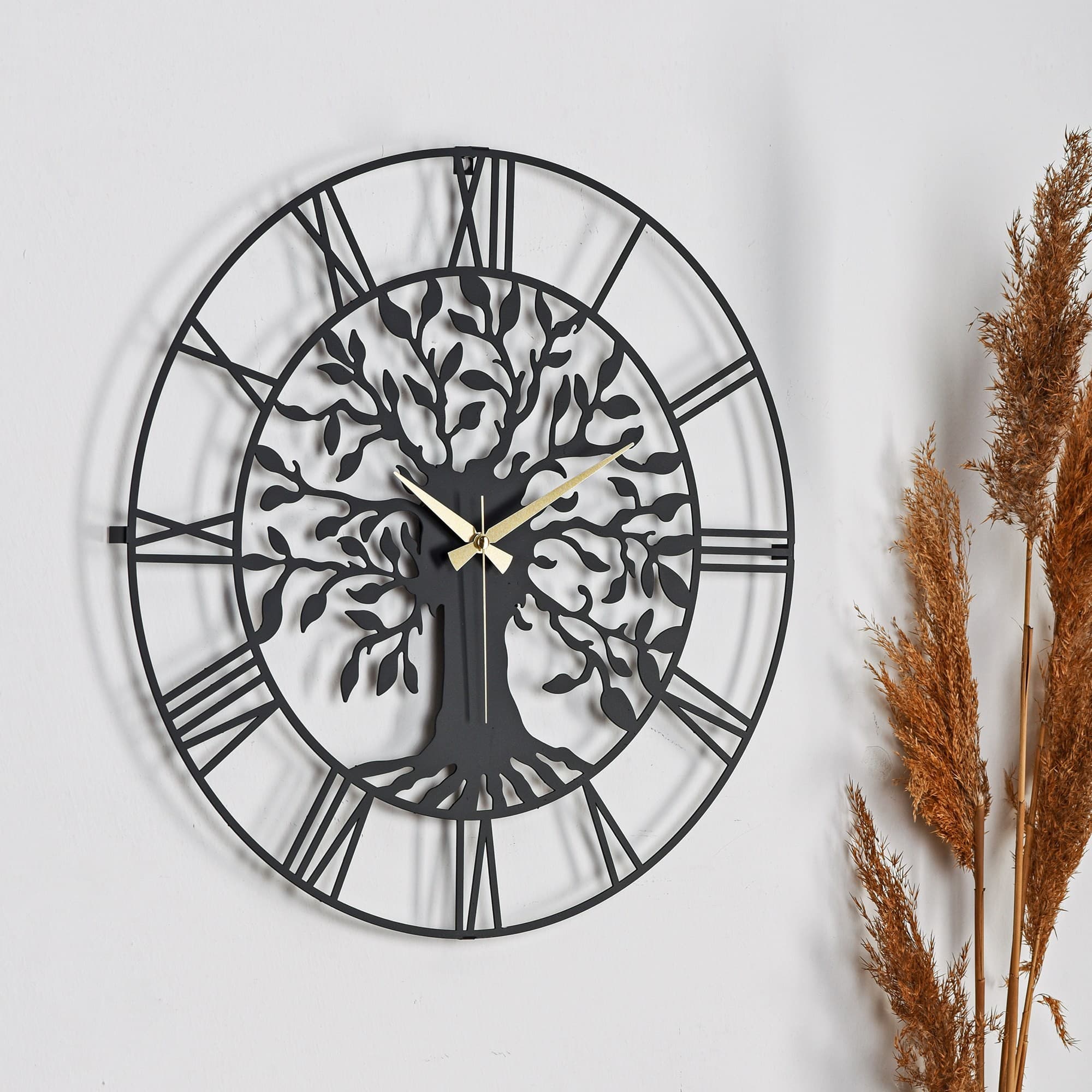 Nástenné kovové hodiny Clock Vita čierne