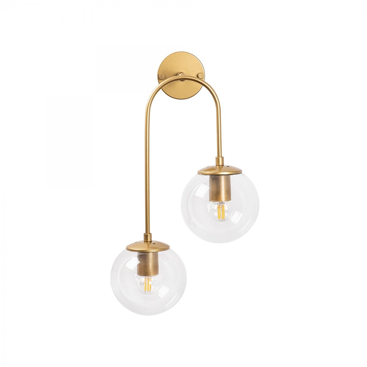 Nástenná lampa Jevel I zlatá/číra 1