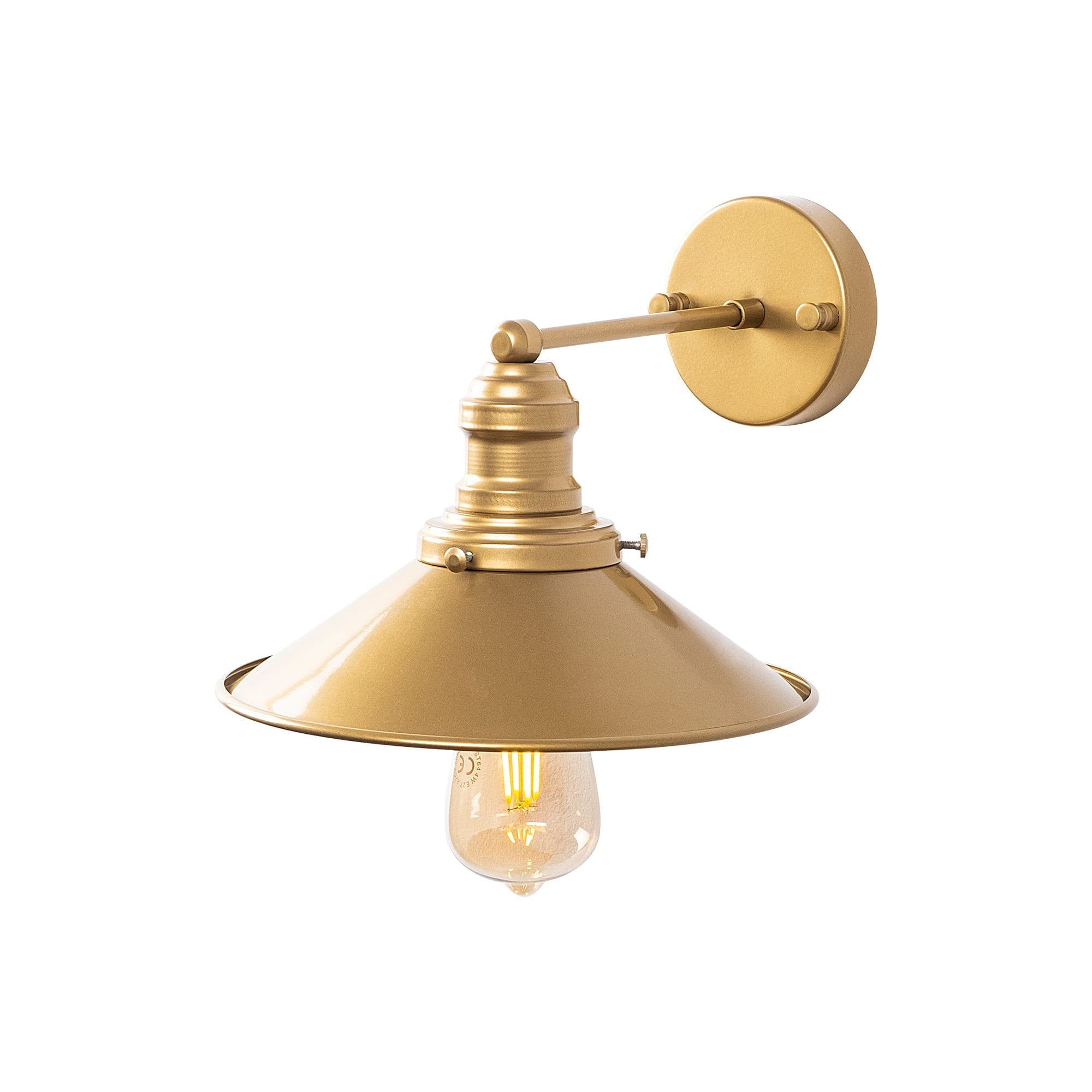 Nástenná lampa Conical zlatá 1