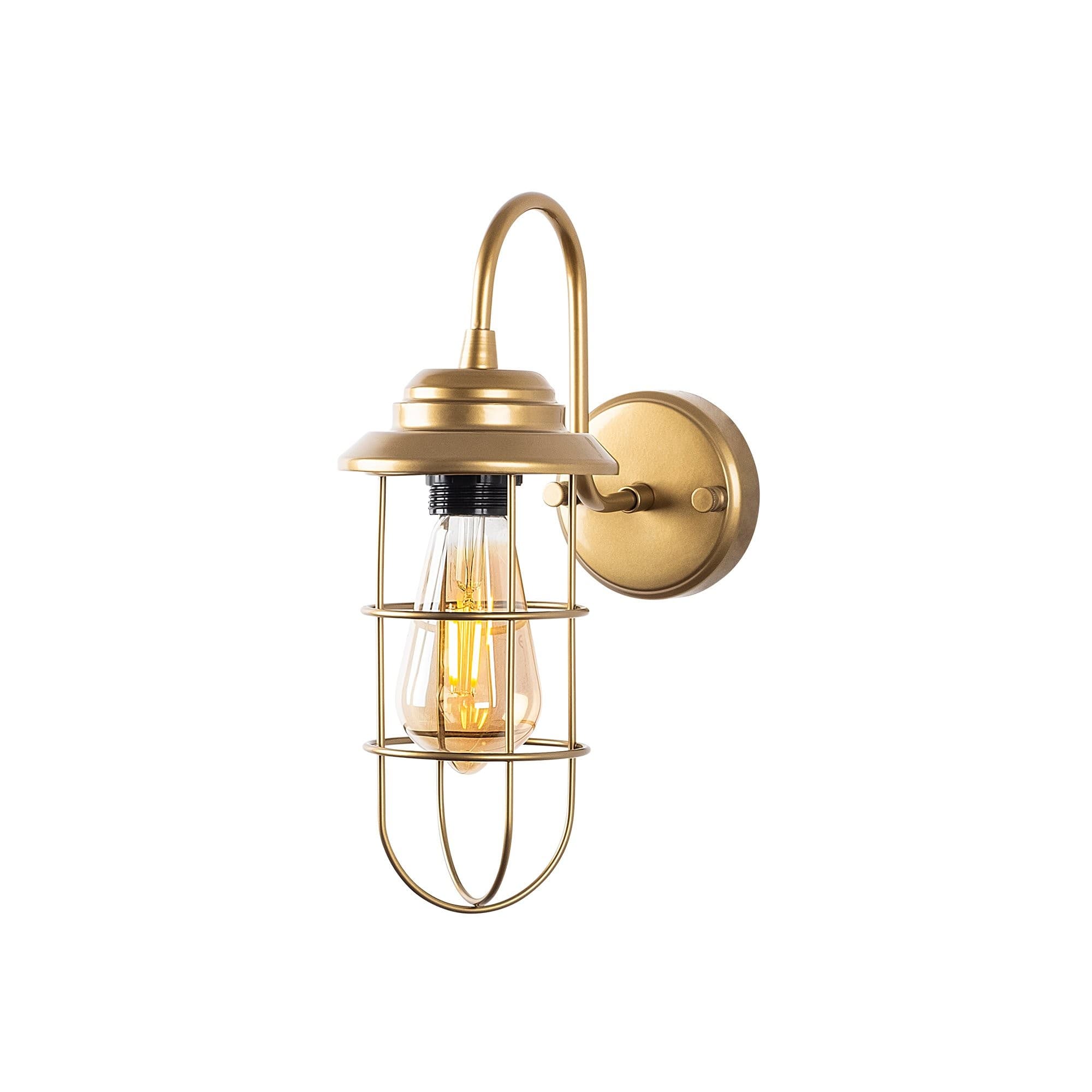 Nástenná lampa Mahoni zlatá 1
