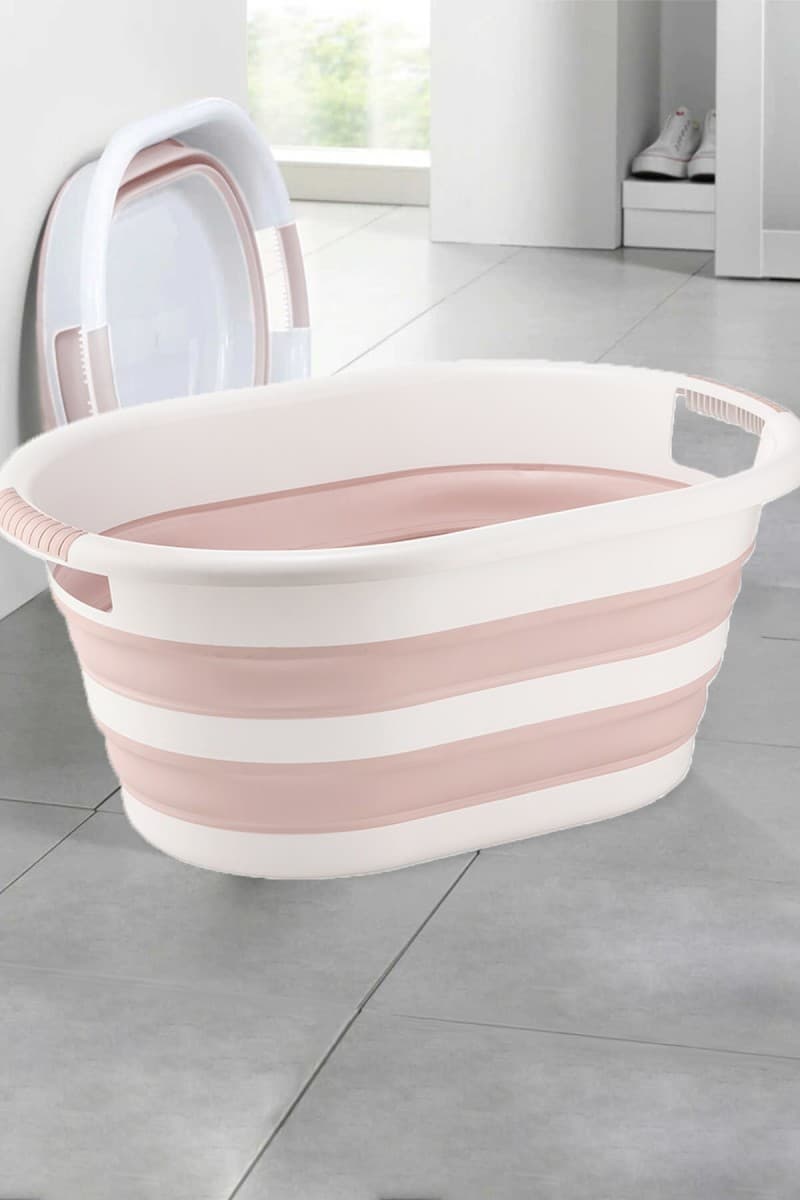 Skladací kôš na bielizeň Bas pink 1
