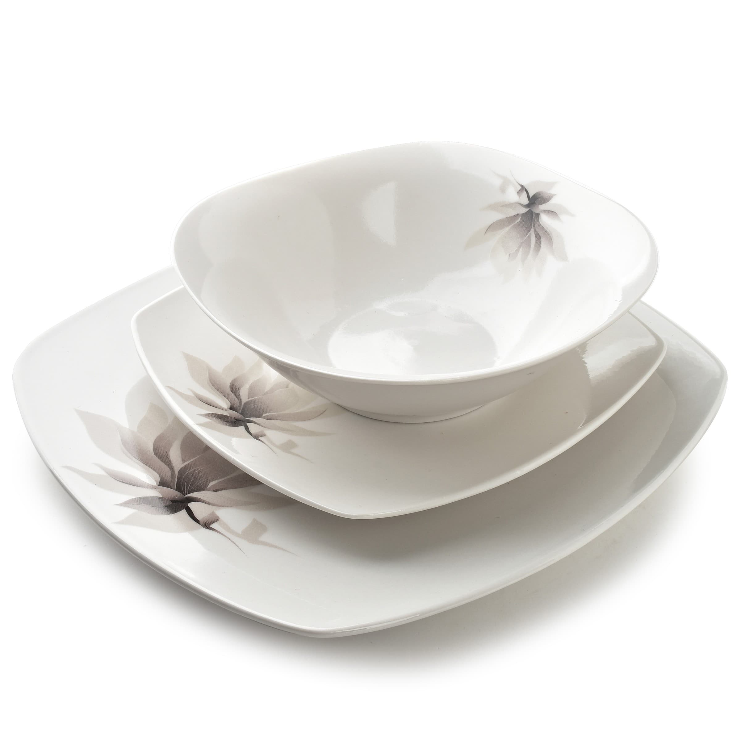 Porcelánová jedálenská súprava 18 ks tanierov MAGNOLIA biela 1