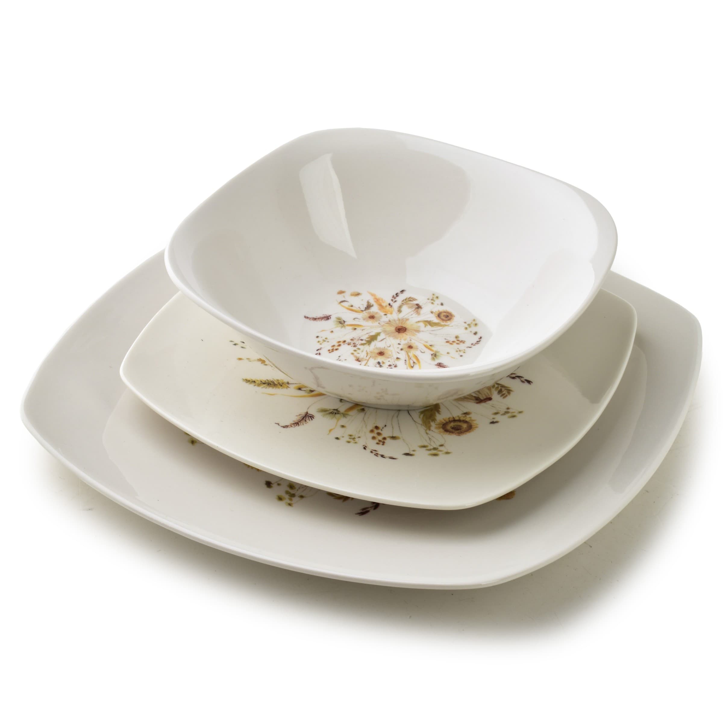 Porcelánová jedálenská súprava LEA Beige 18 ks biela/béžová 1