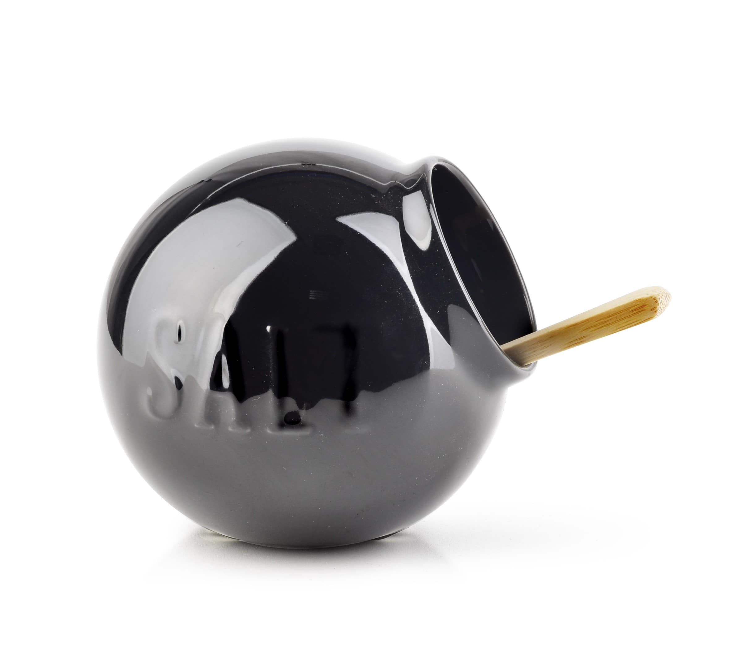 Porcelánová solnička MODERN LIFE čierna 1