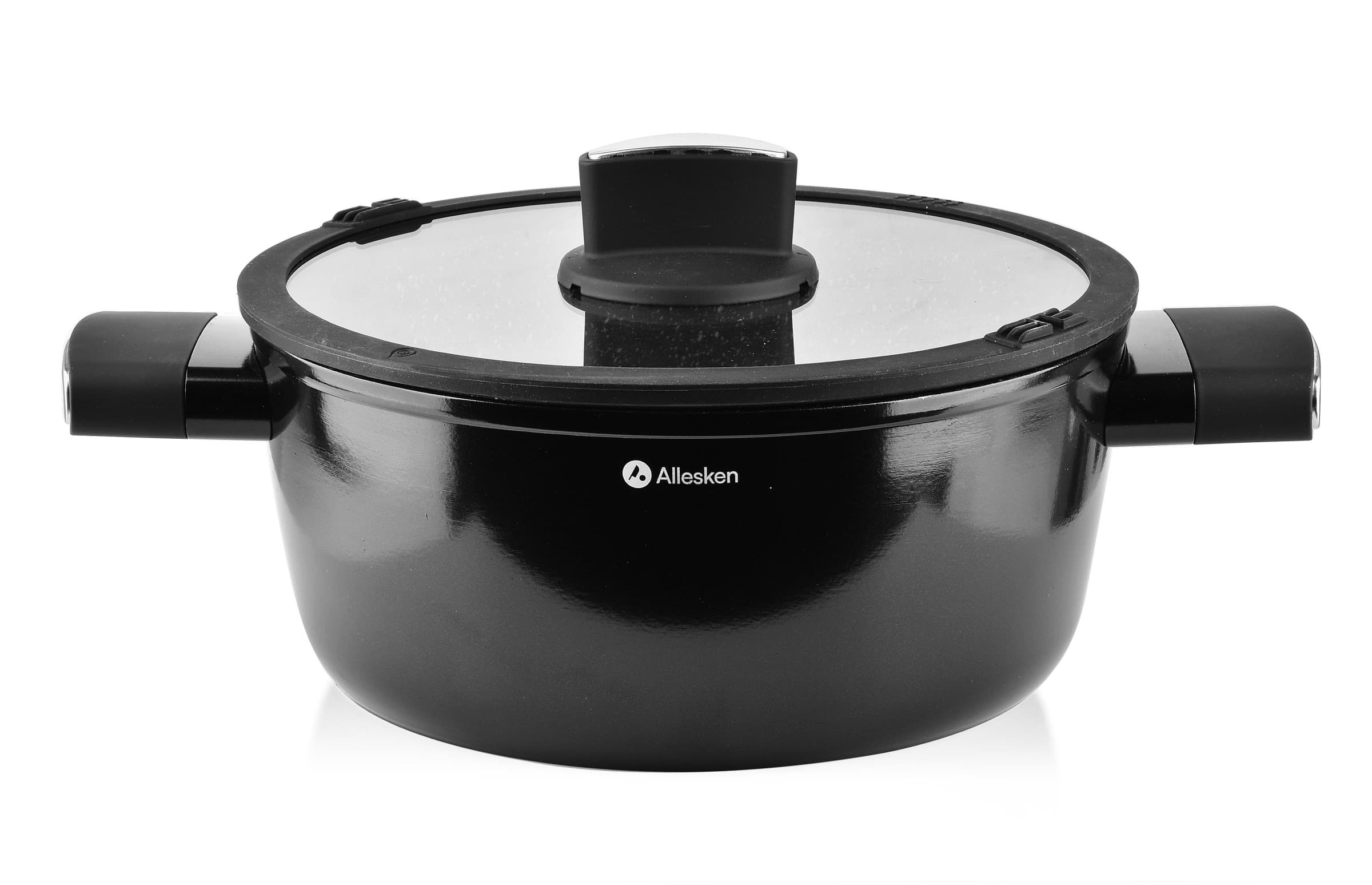 Hliníkový hrniec VALERIAN ALLESKEN ILAG Ultimate NON STICK 4,1 l čierny 1