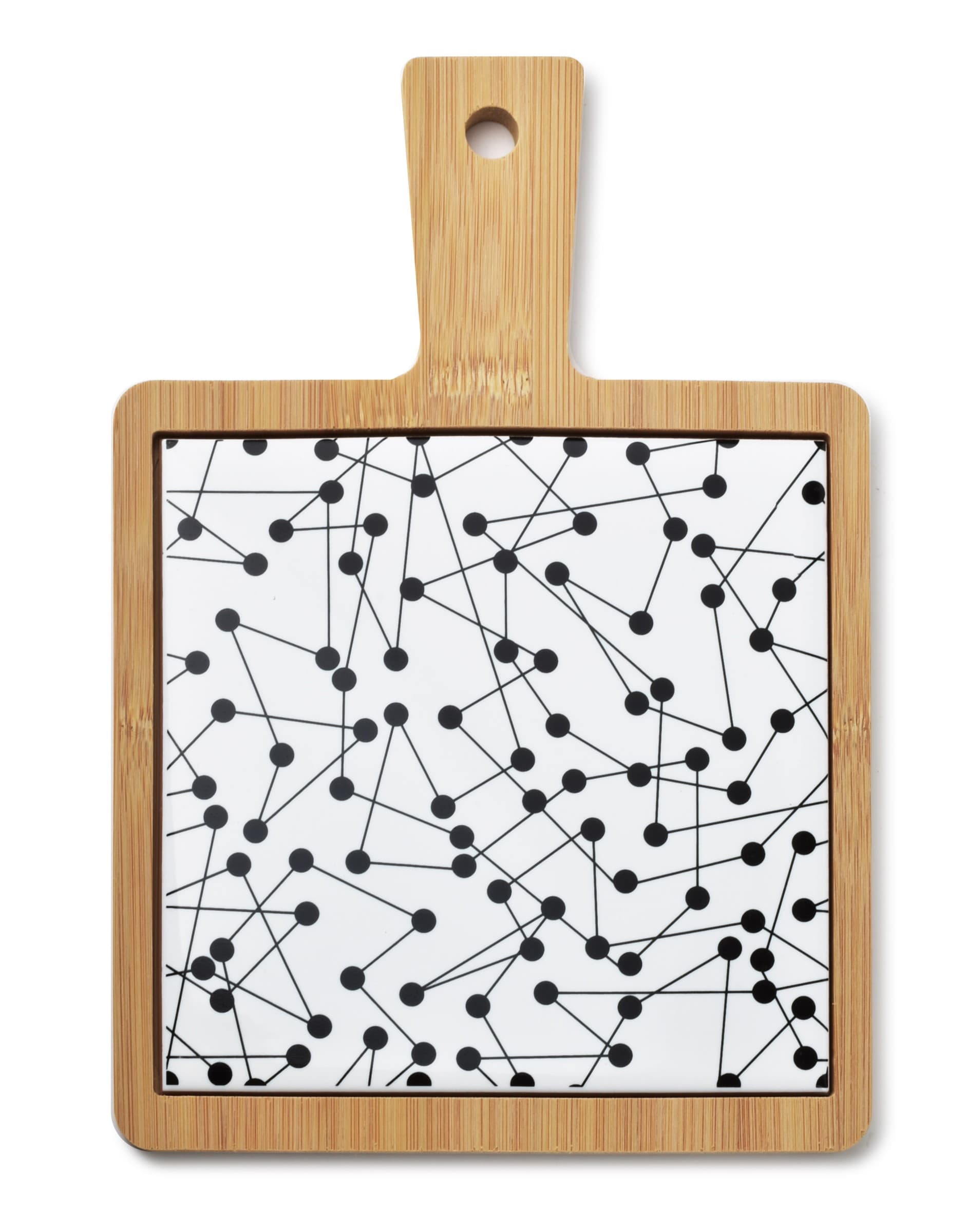 Servírovacia doska MODERN KITCHEN 17x25 cm hnedá/biela