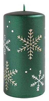 Vianočná sviečka FROST 17,5 cm zelená 1