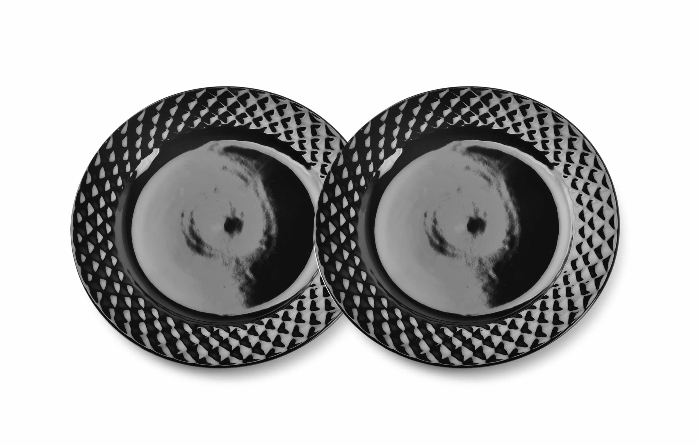 Súprava dezertných tanierov DIAMENT BLACK čierna