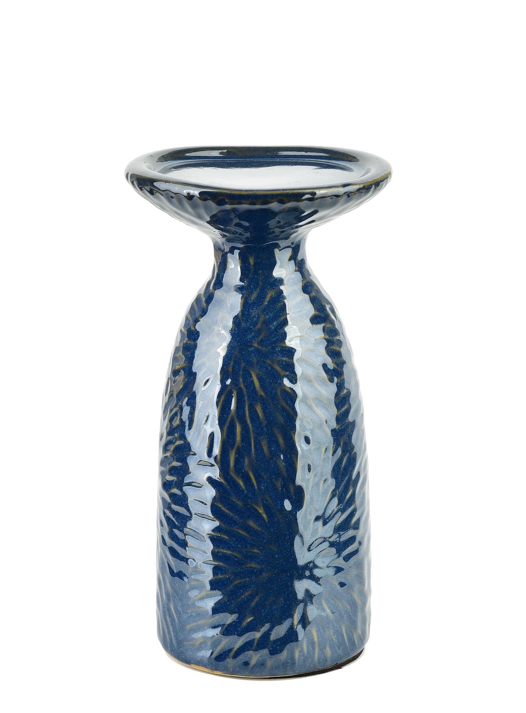 Keramický svietnik YARINE BLUE 20 cm modrý