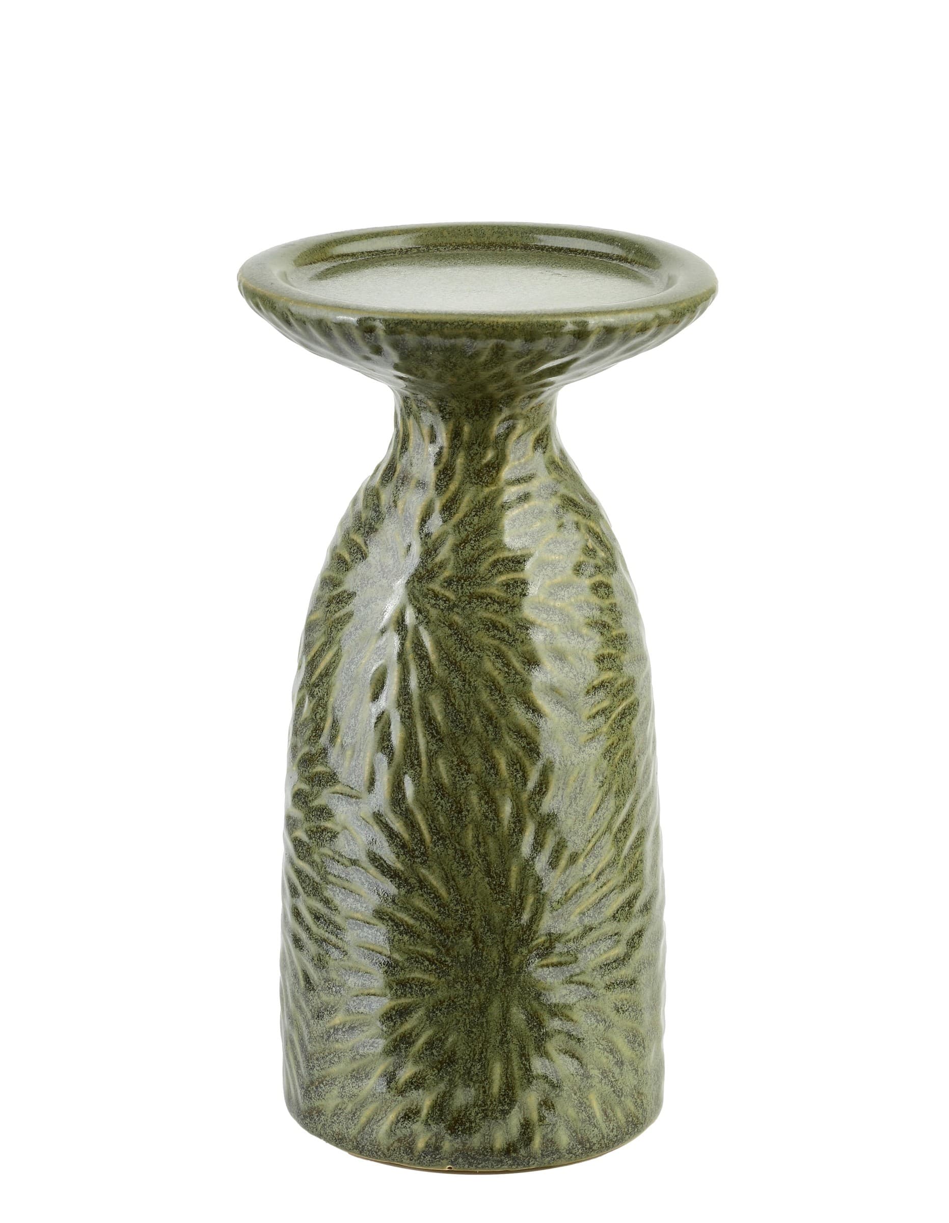 Keramický svietnik YARINE GREEN 20 cm zelený 1