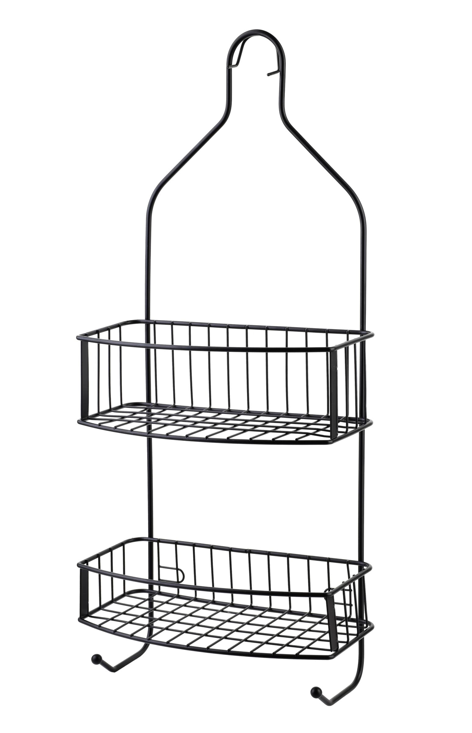 Kúpeľňová polička CARL BLACK 15x56 cm čierna