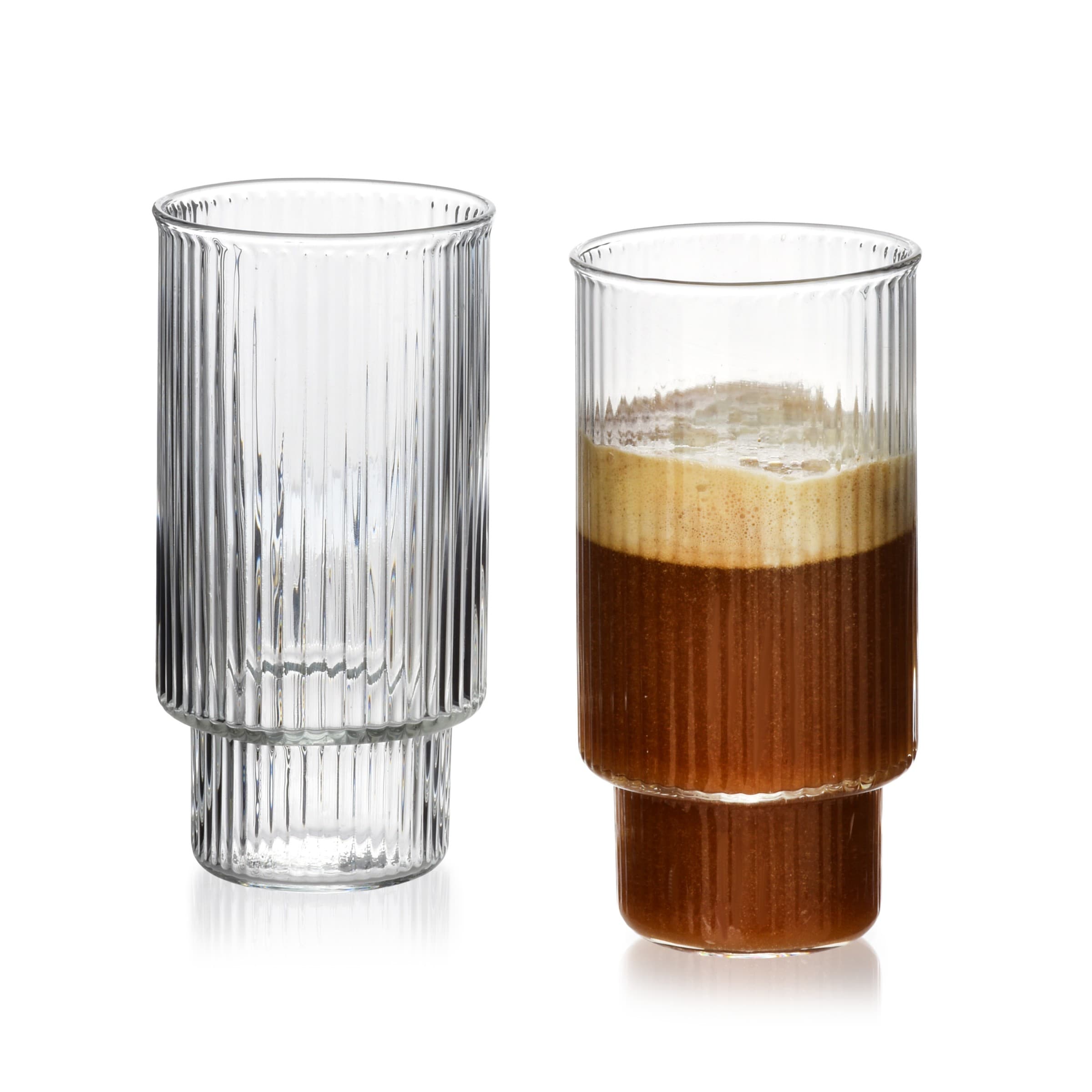 Súprava 4 ks pohárov ELLA STRIPES 400 ml číra 1