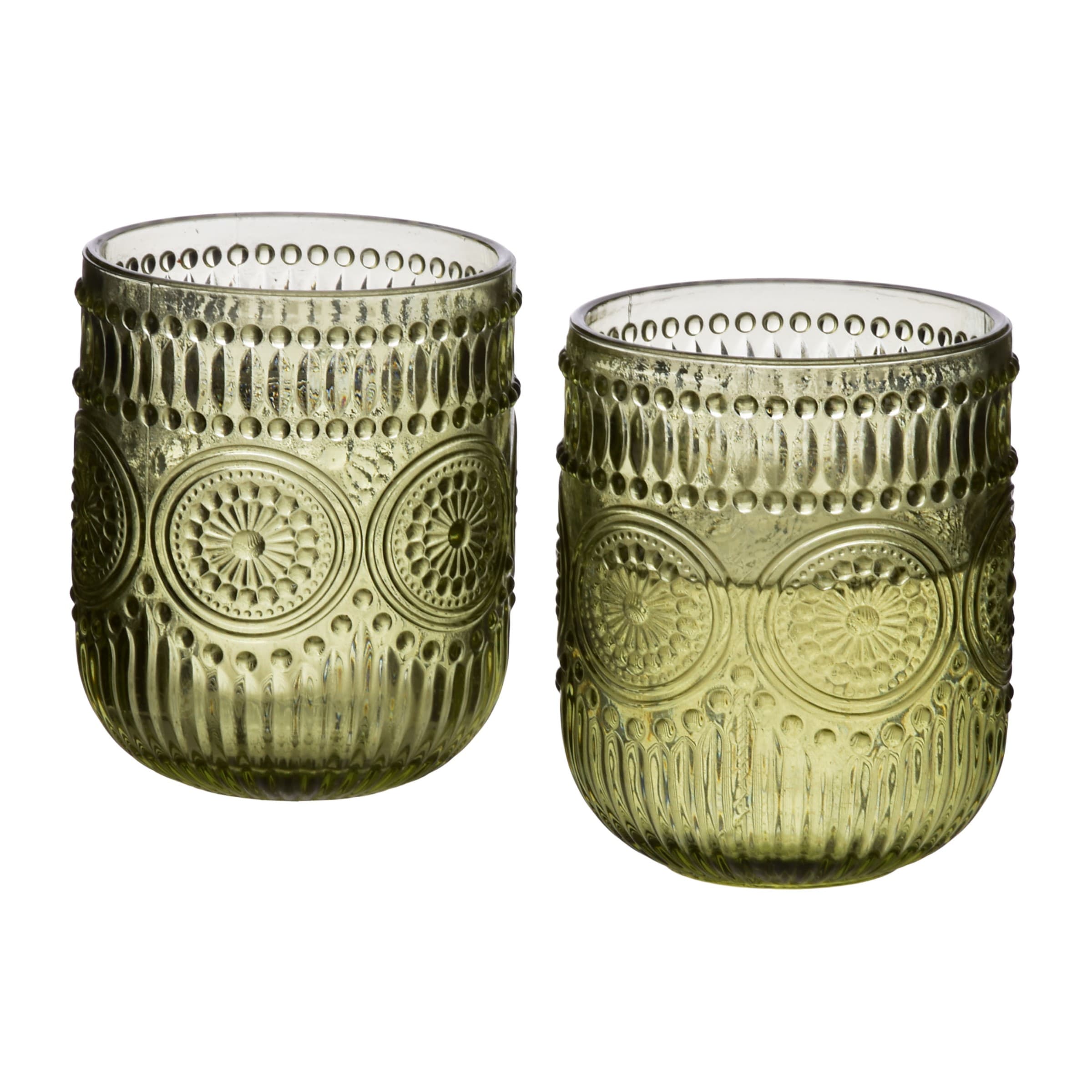 Súprava 4 ks pohárov ELISE 260 ml olivovo zelená 1