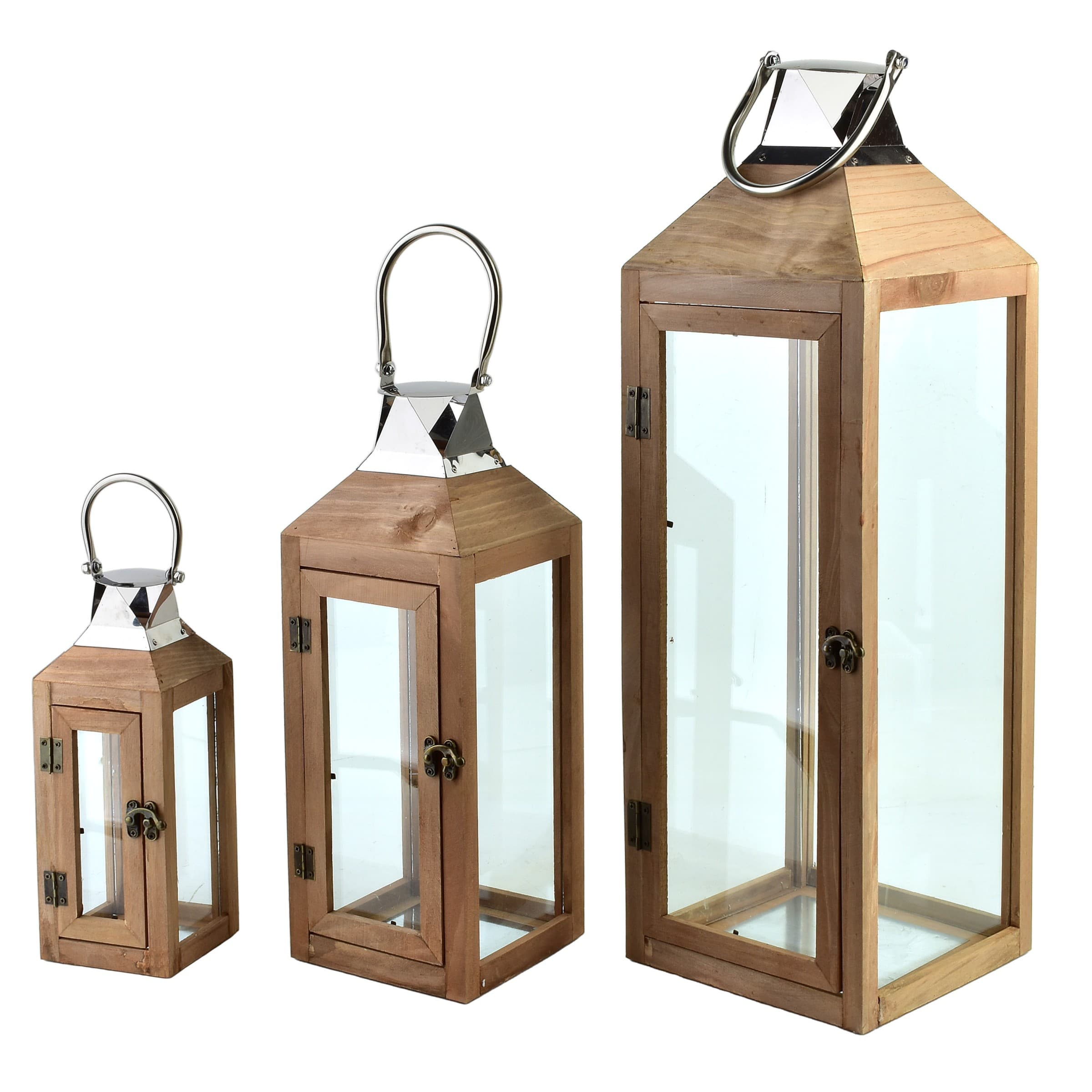 Sada 3 ks lampášov LEVI 62/42/28 hnedá