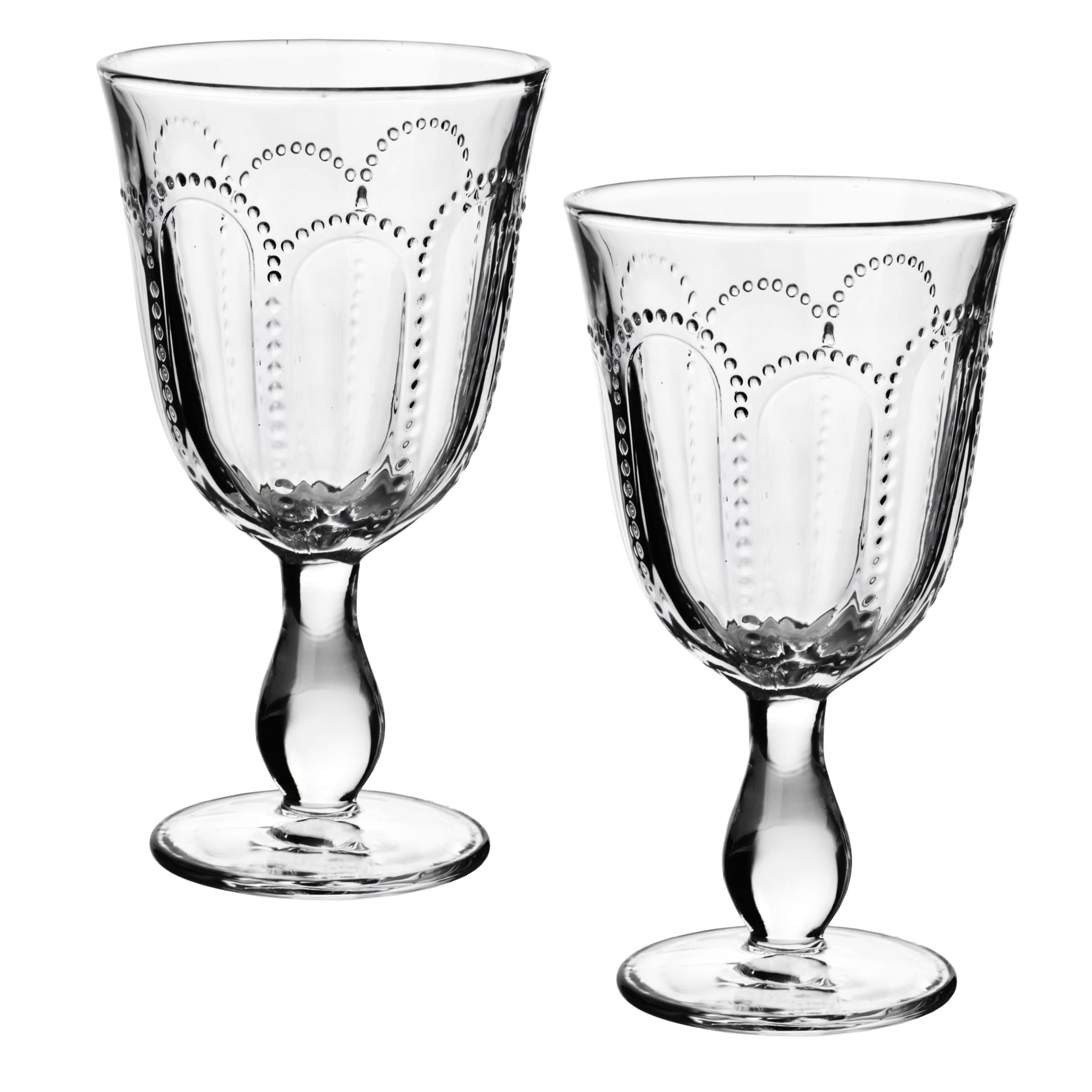 Sada 4 ks čírych pohárov na víno DAPHNE 300 ml