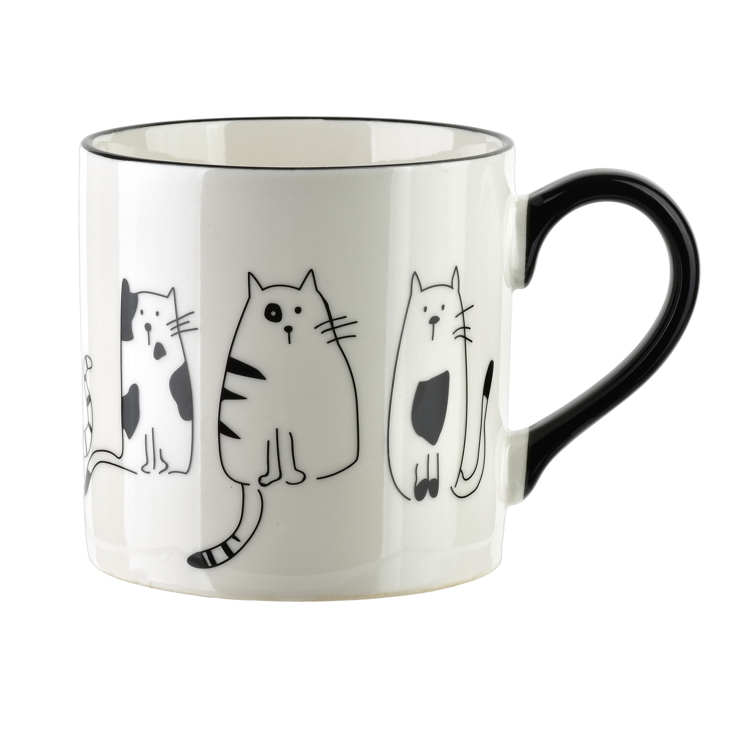 Porcelánový hrnček COTTELLO 370 ml biely/čierny 1
