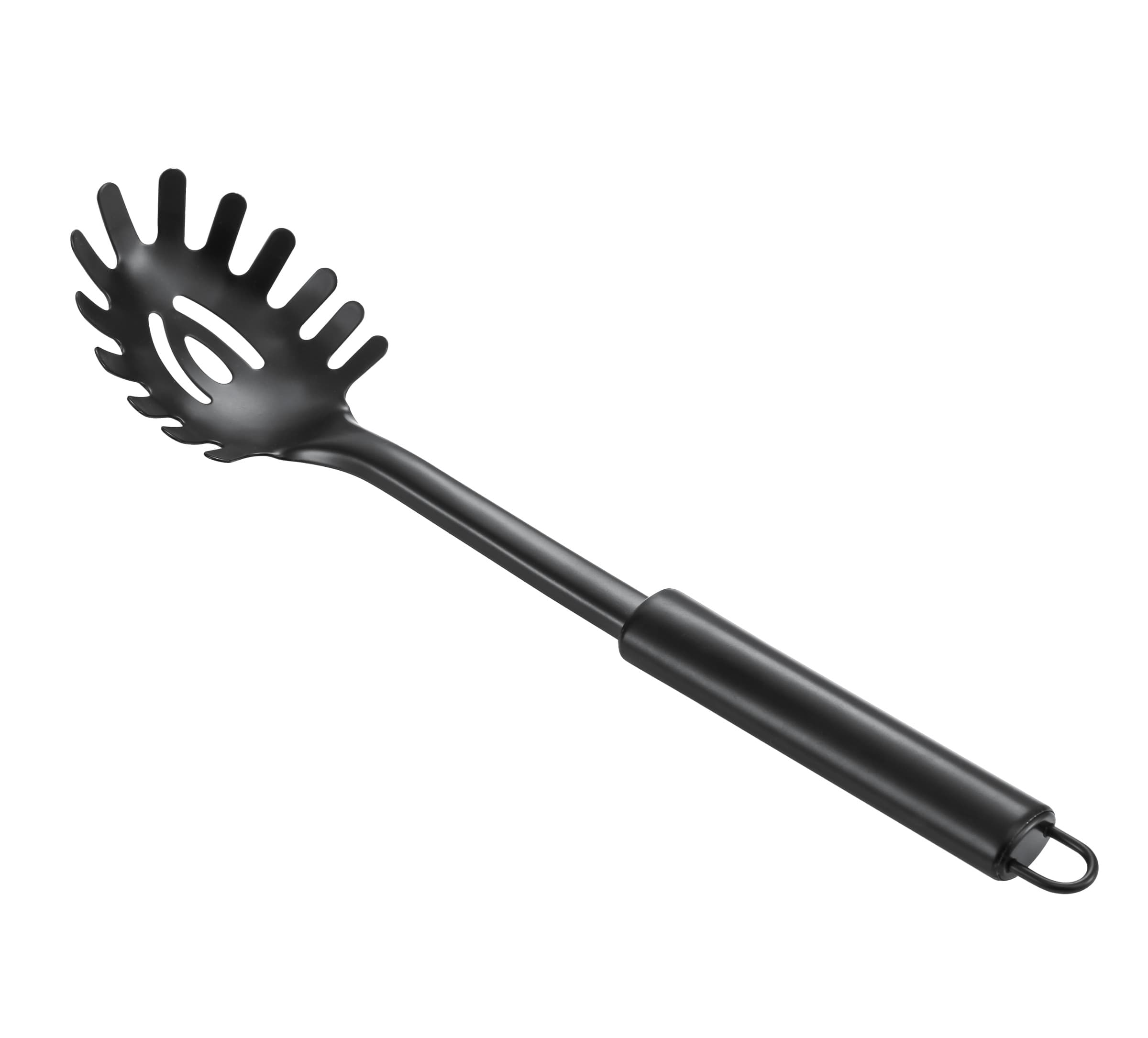 Oceľová naberačka na cestoviny MODERN KITCHEN 30x6,5 cm čierna 1