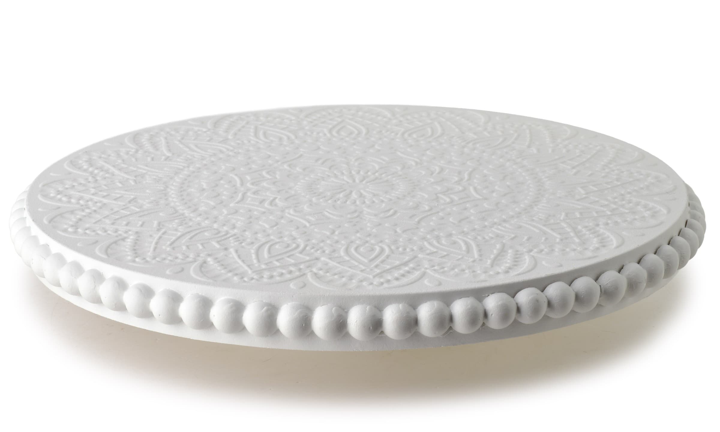 Dekoratívny podnos DAZ MANDALA 30 cm biely