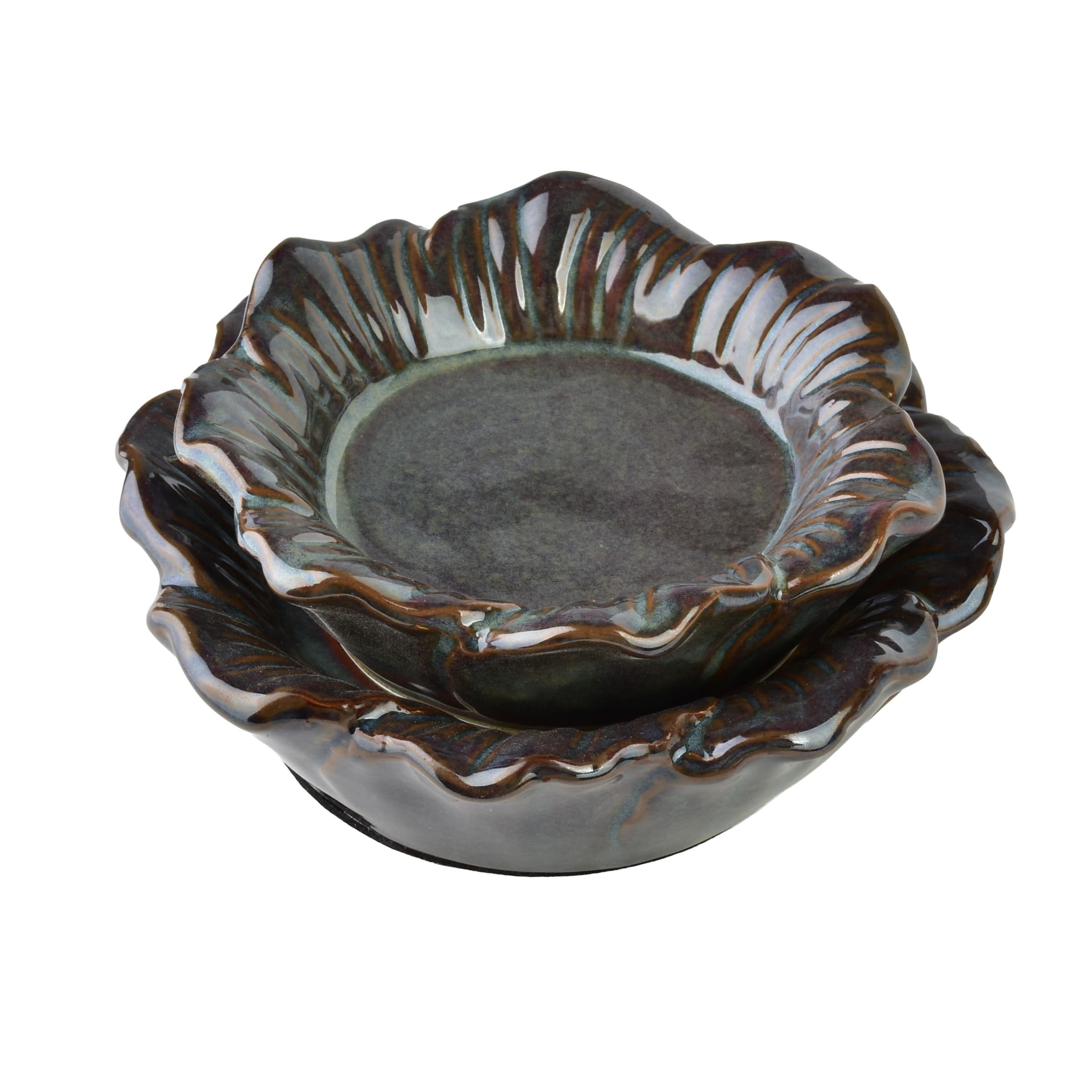 Keramický svietnik Yarine 7 cm fialový/zelený