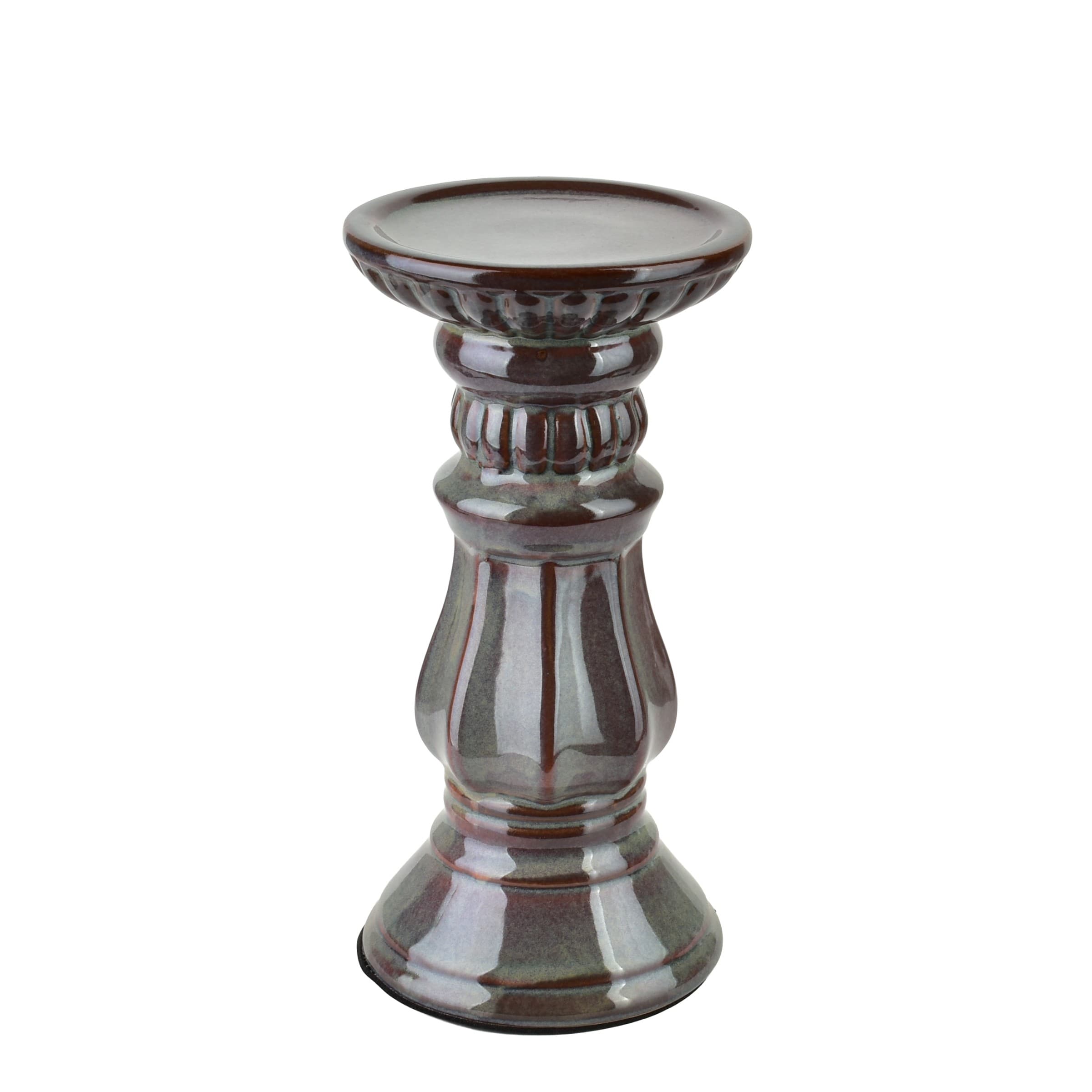 Keramický svietnik Yarine 20,5 cm fialový/zelený 1