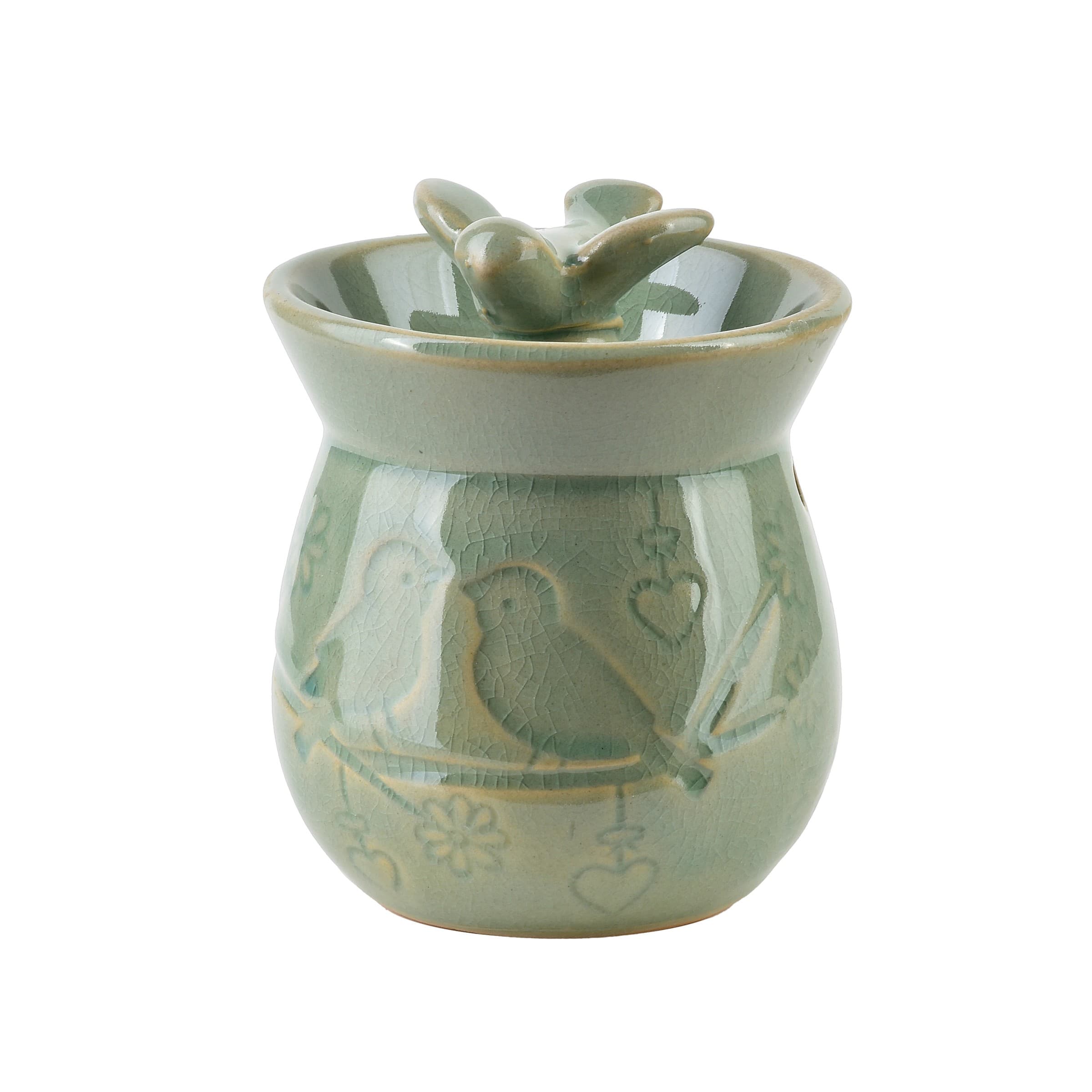 Keramická aroma lampa LOSKI 9 cm zelená