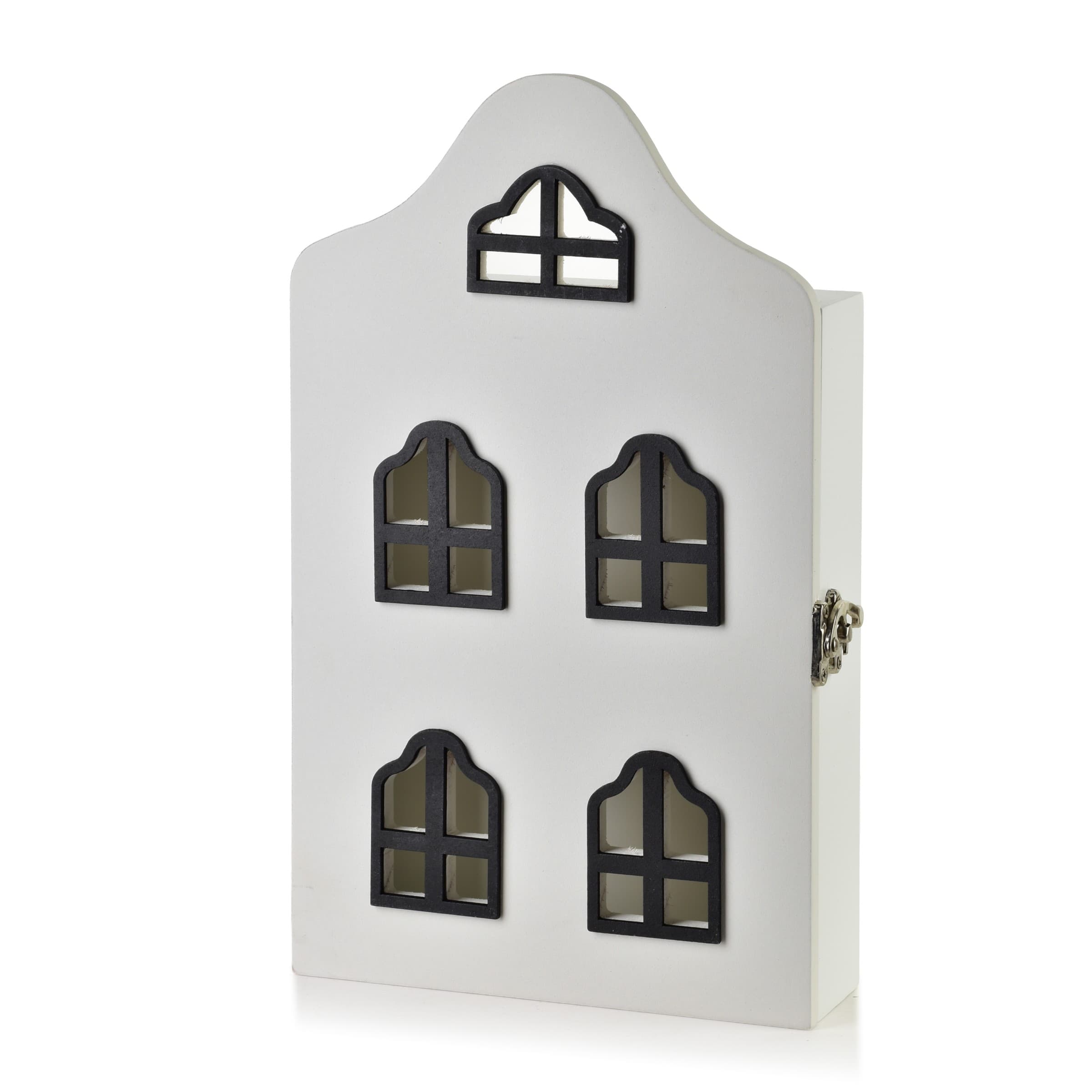 Drevená skrinka na kľúče STACY House 17,5x5,5x29,5 cm biela 1