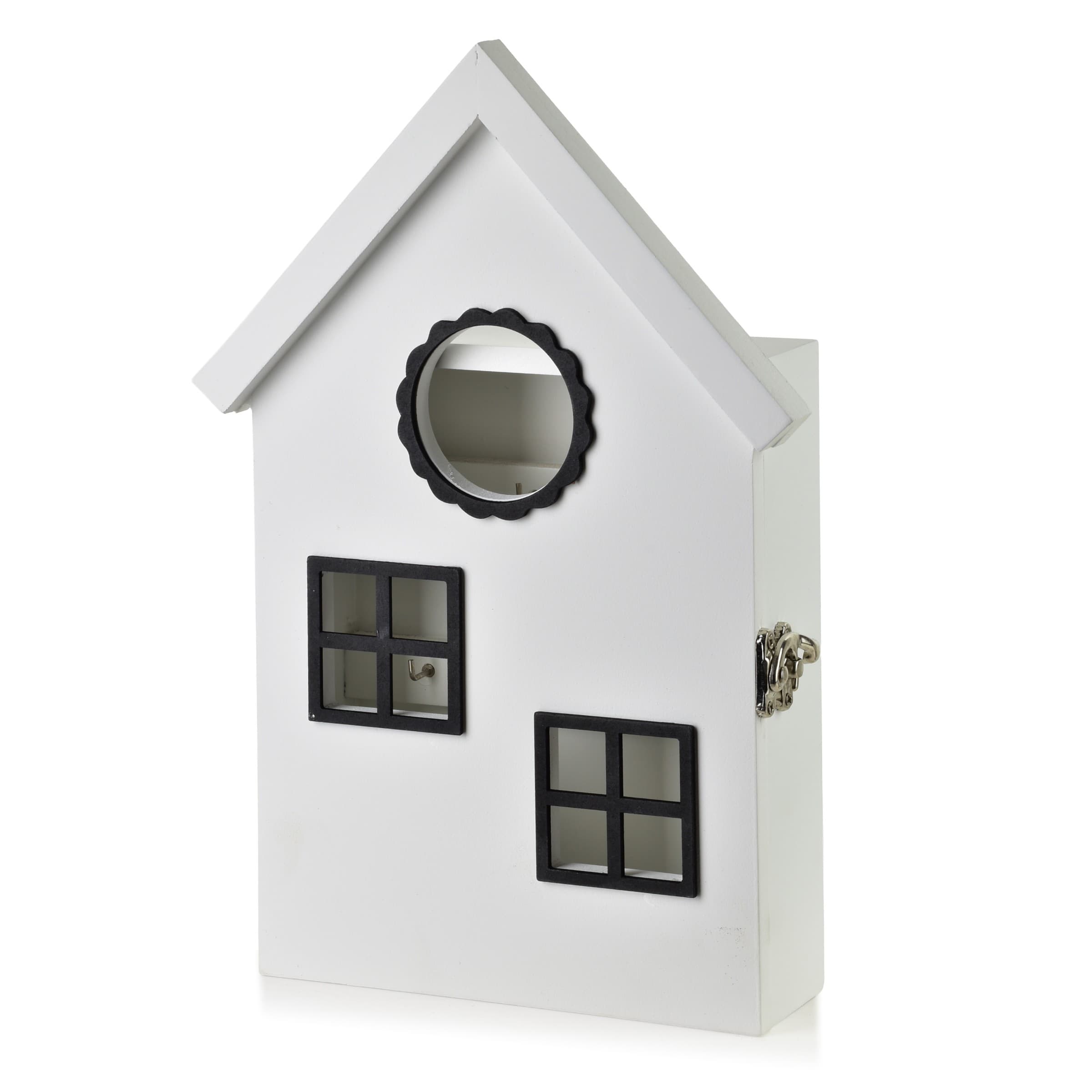 Drevená skrinka na kľúče STACY Cottage 20x6x29,5 cm biela 1