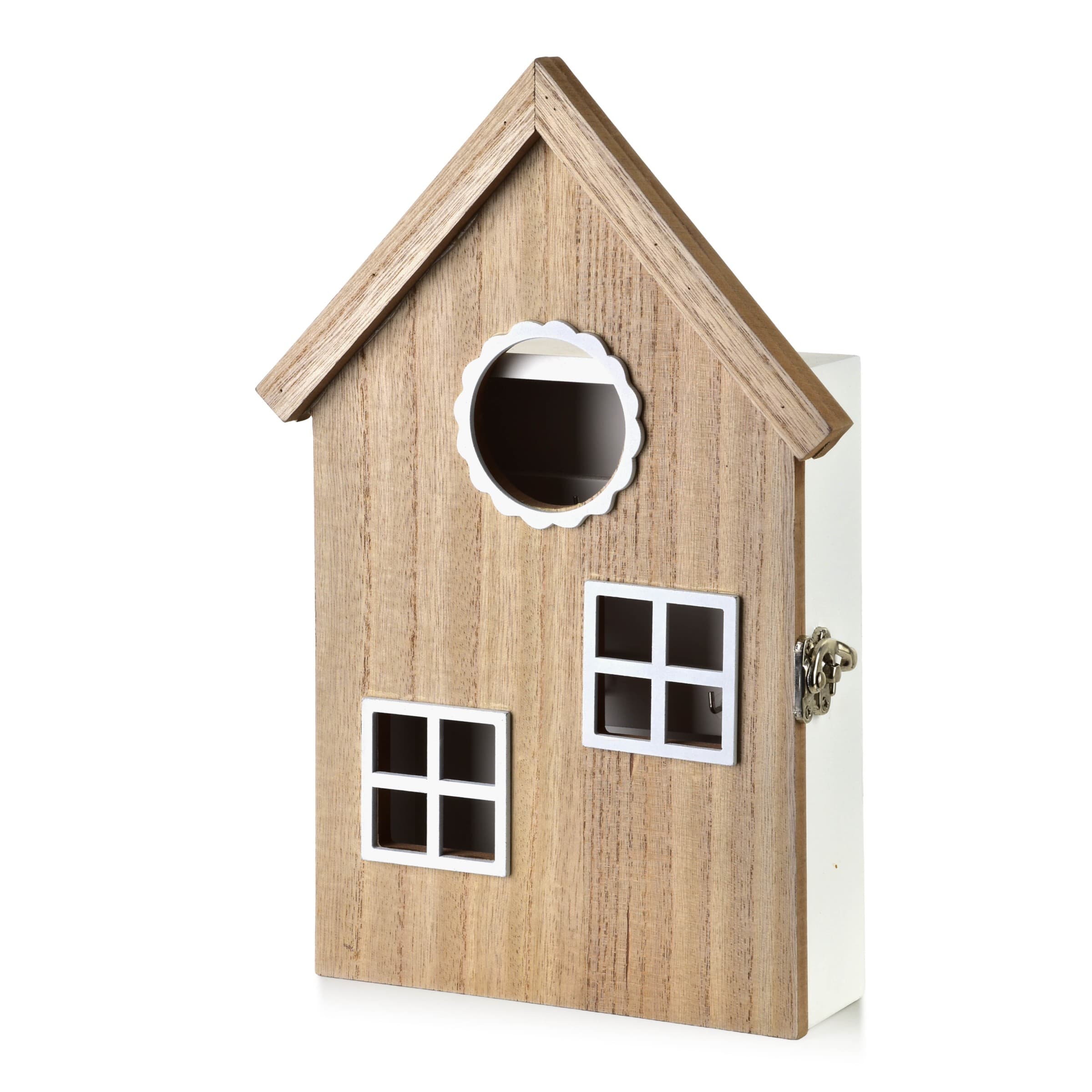 Drevená skrinka na kľúče STACY Cottage 20x6x29,5 cm hnedá 1